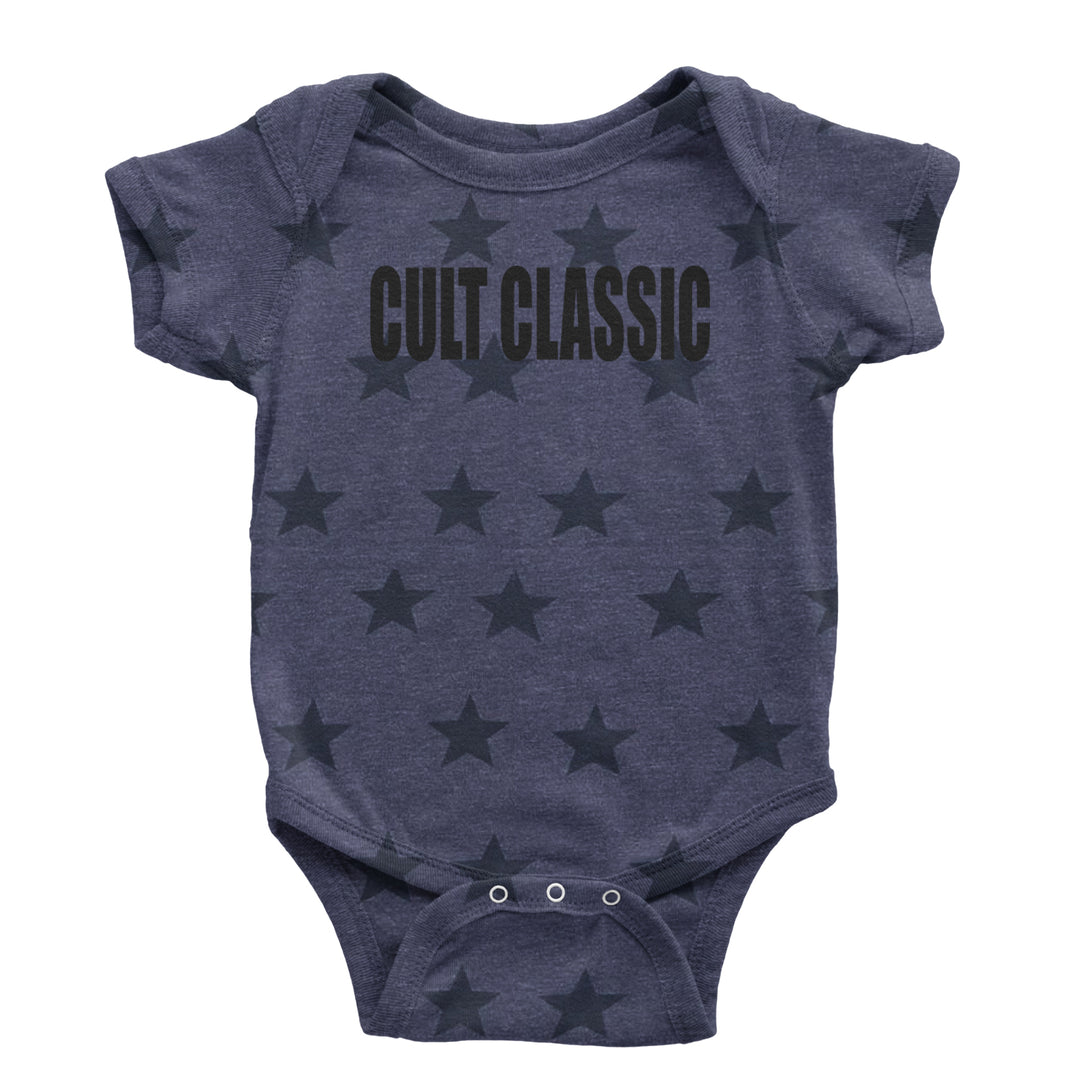 Cult Classic Pop Music Club Infant One-Piece Romper Bodysuit and Toddler T-shirt Navy Blue STAR