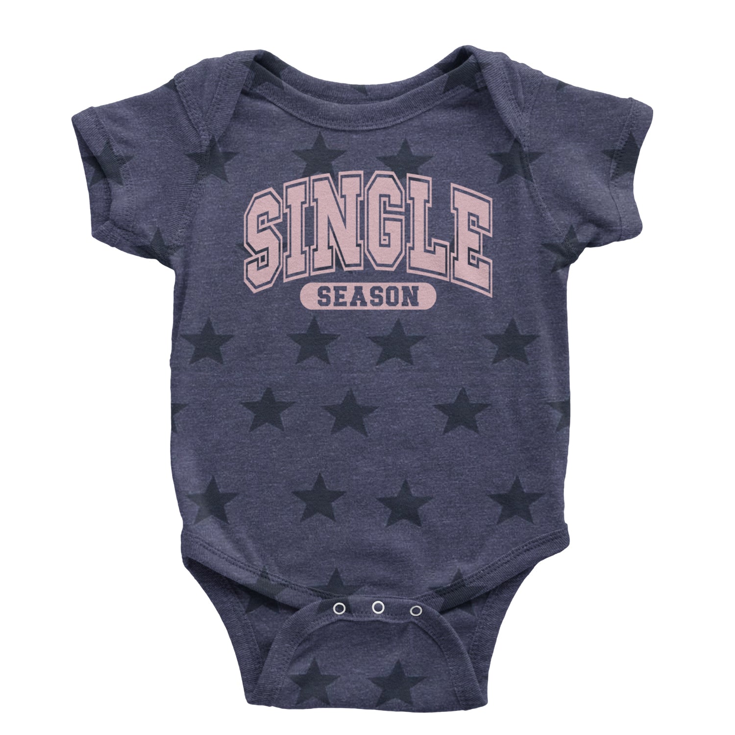 Single Season Valentine's Day Infant One-Piece Romper Bodysuit and Toddler T-shirt Navy Blue STAR