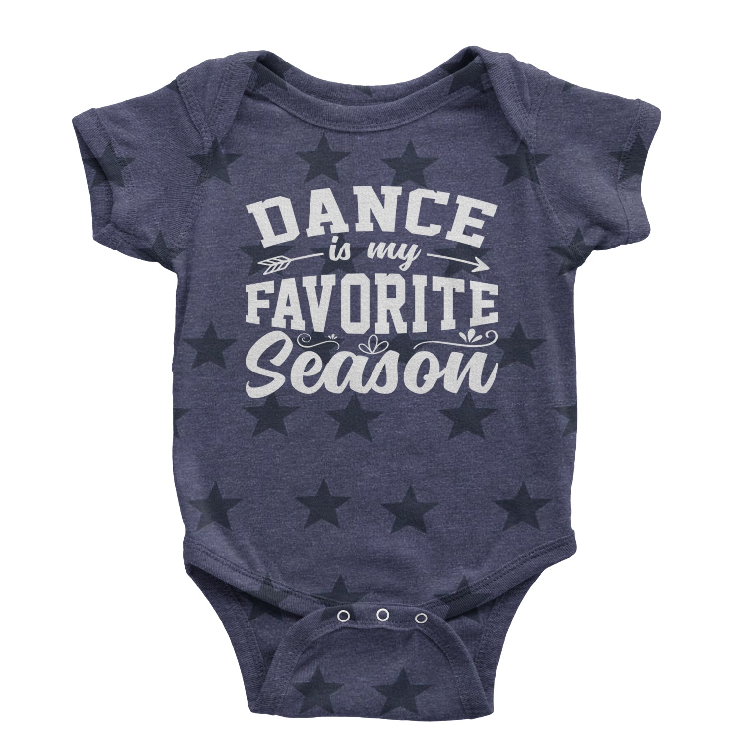 Dance Is My Favorite Season Infant One-Piece Romper Bodysuit and Toddler T-shirt Navy Blue STAR