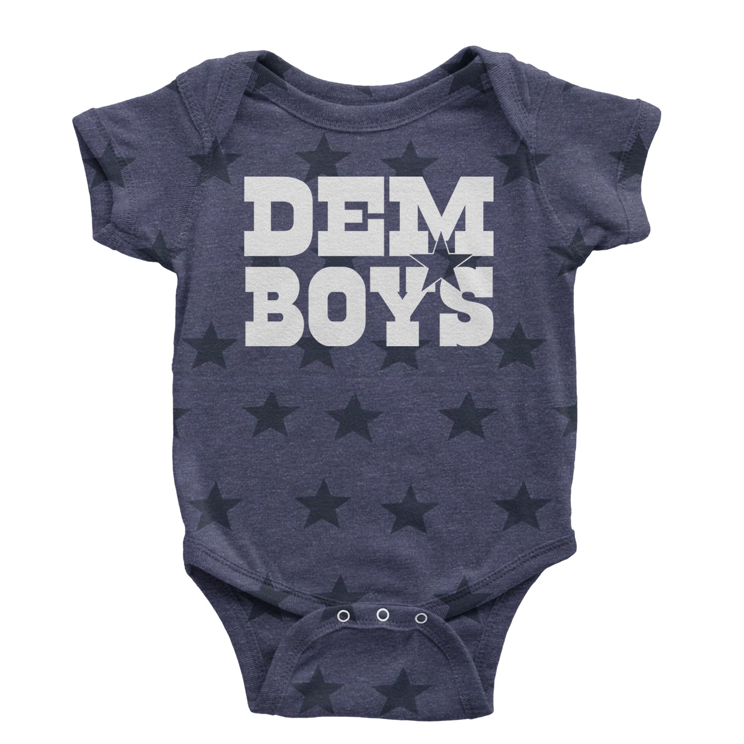 Dem Boys Dallas Football Infant One-Piece Romper Bodysuit and Toddler T-shirt Navy Blue STAR