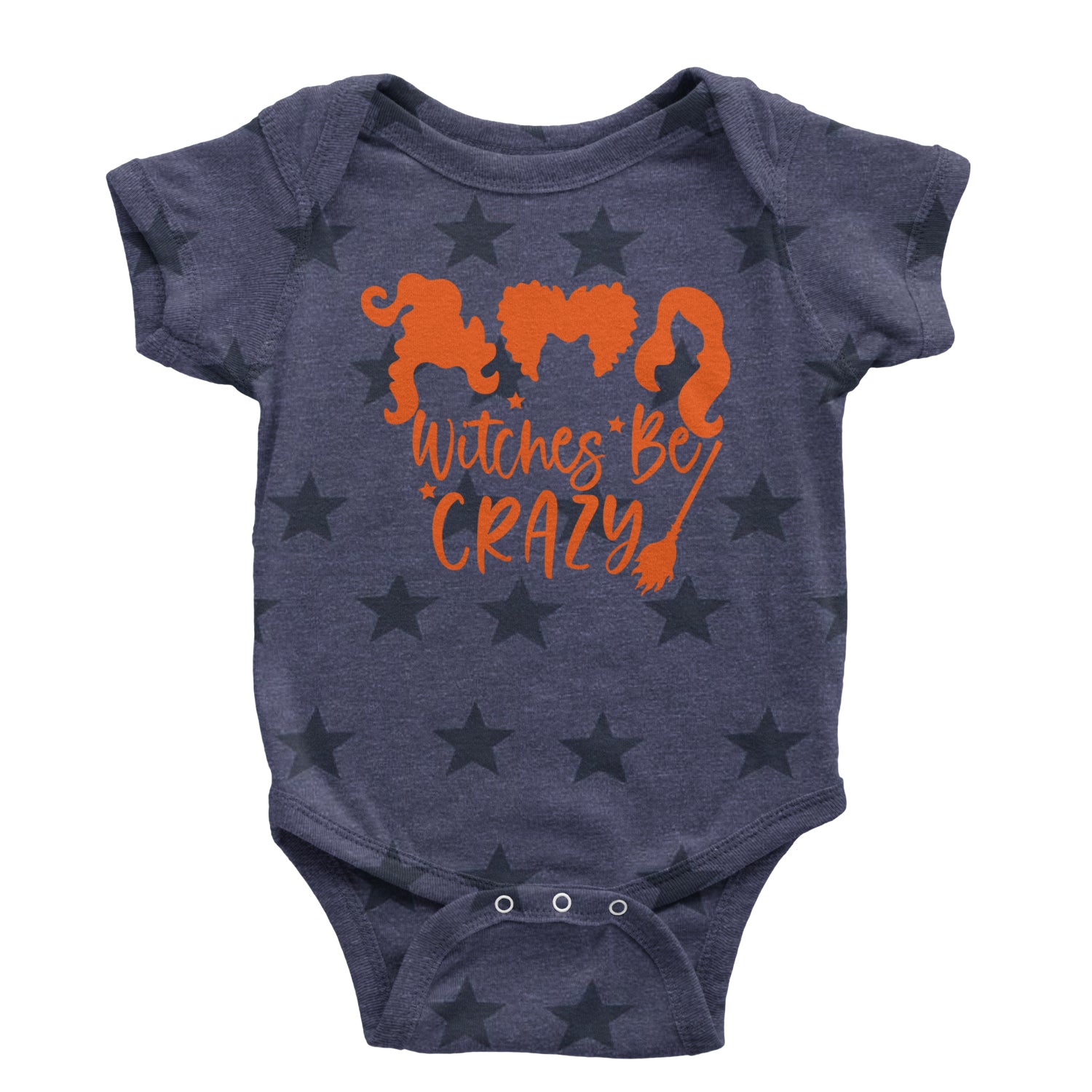 Witches Be Crazy Hocus Pocus Infant One-Piece Romper Bodysuit and Toddler T-shirt Navy Blue STAR