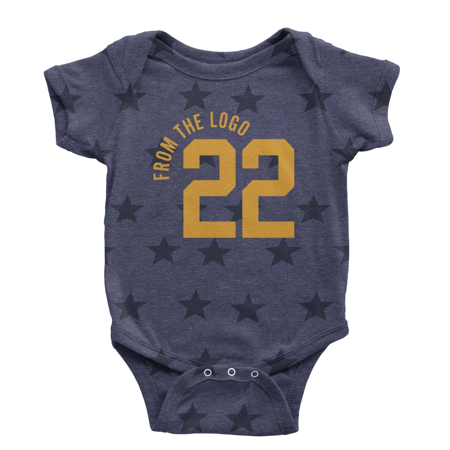 From The Logo #22 Basketball Infant One-Piece Romper Bodysuit and Toddler T-shirt Navy Blue STAR