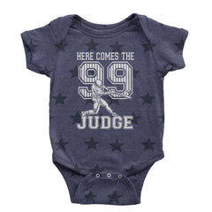 Here Comes The Judge 99 NY Baseball  Infant One-Piece Romper Bodysuit and Toddler T-shirt Navy Blue STAR