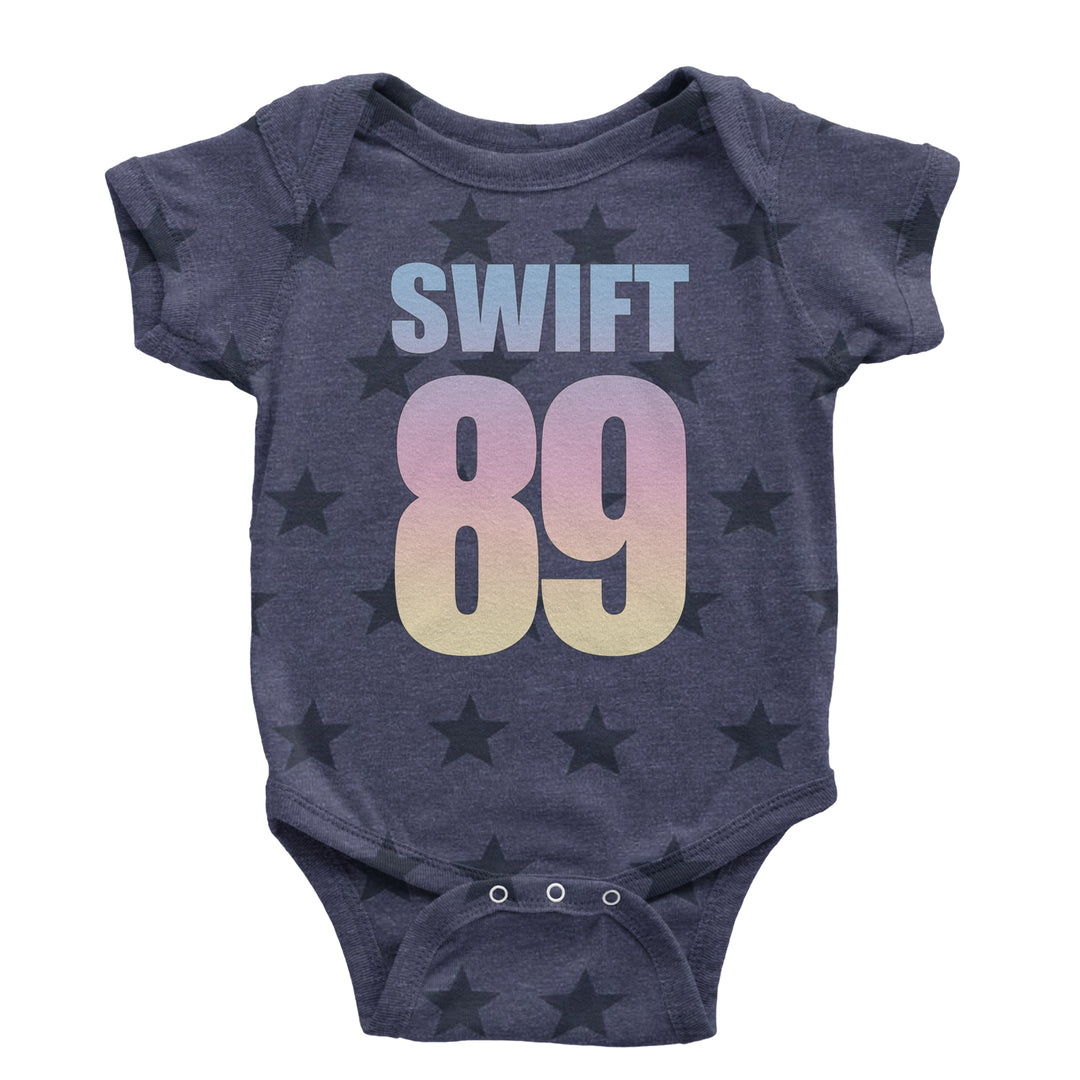 Lover Era Swift 89 Birth Year Music Fan TTPD Infant One-Piece Romper Bodysuit and Toddler T-shirt Navy Blue STAR