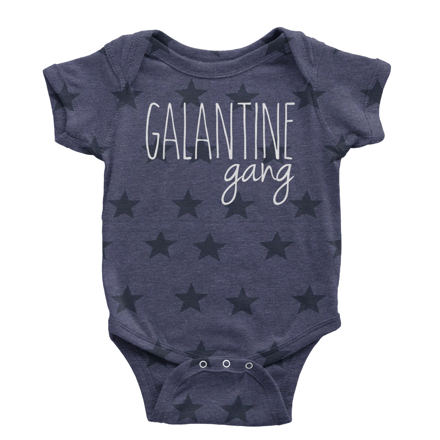 Galentine Gang Valentine's Shirt Infant One-Piece Romper Bodysuit and Toddler T-shirt Navy Blue STAR