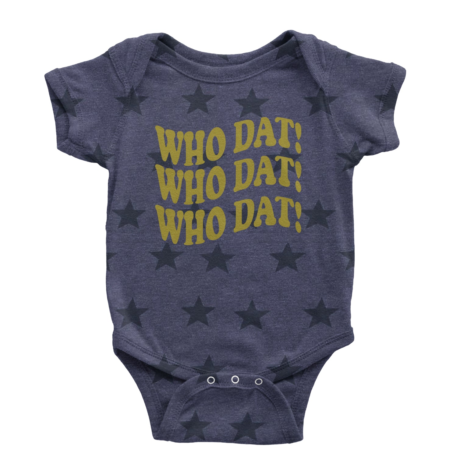 Who Dat Wavy Design Who Dat Nation Infant One-Piece Romper Bodysuit and Toddler T-shirt Navy Blue STAR