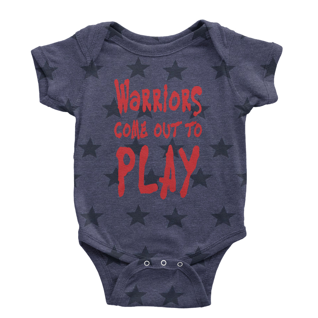Warriors Come Out To Play  Infant One-Piece Romper Bodysuit and Toddler T-shirt Navy Blue STAR