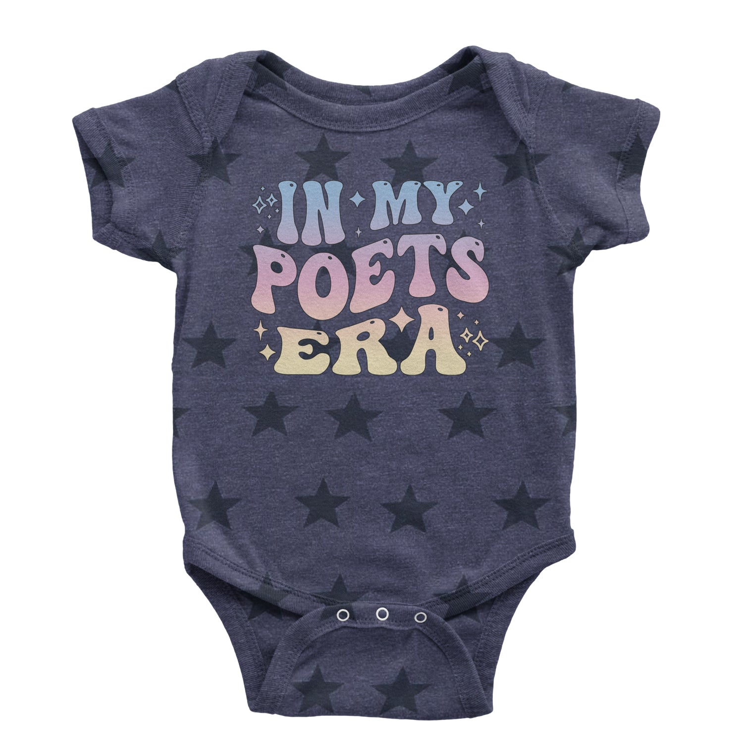 In My Poet Era Tie Dye TTPD Music Infant One-Piece Romper Bodysuit and Toddler T-shirt Navy Blue STAR