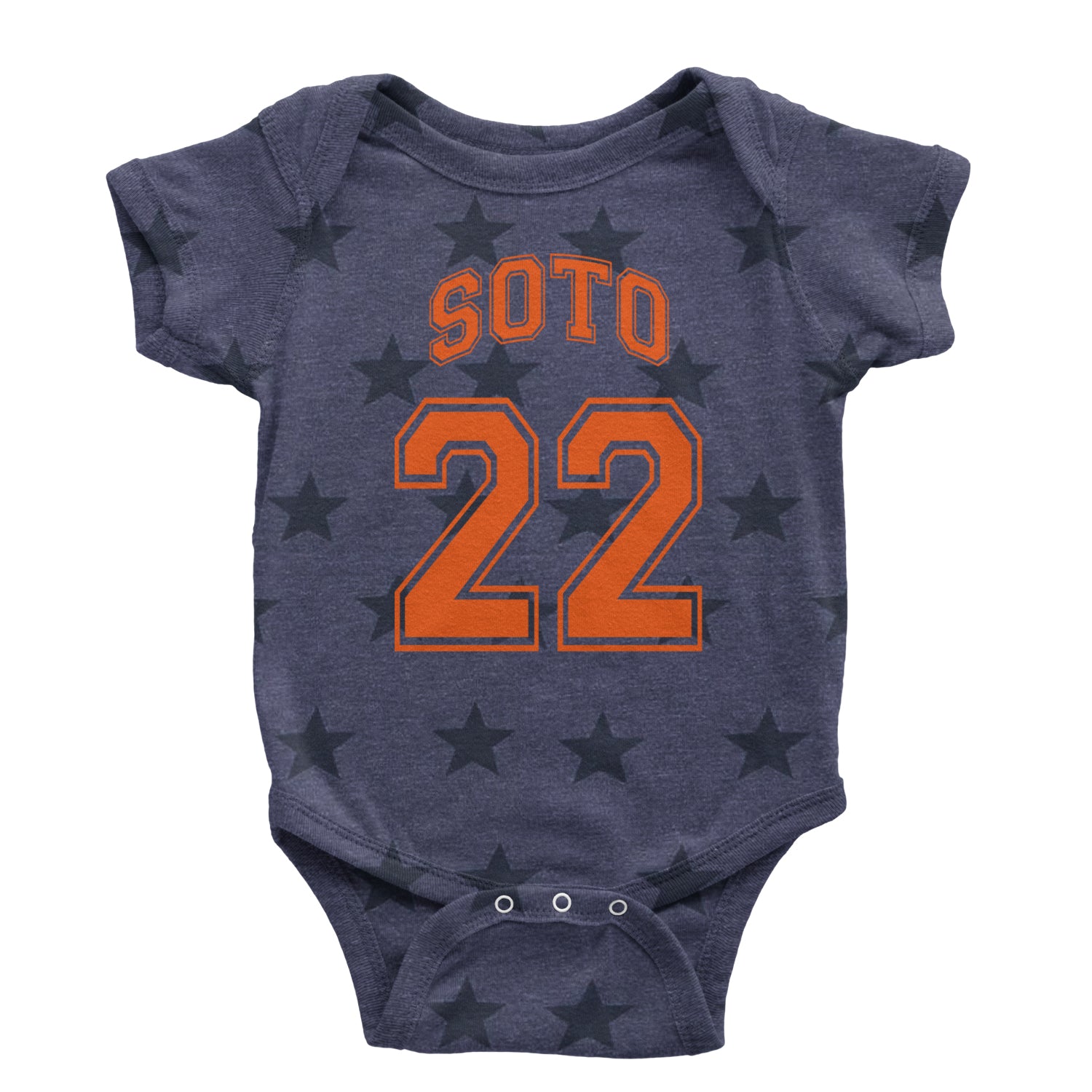 Soto Number 22 Infant One-Piece Romper Bodysuit and Toddler T-shirt Navy Blue STAR