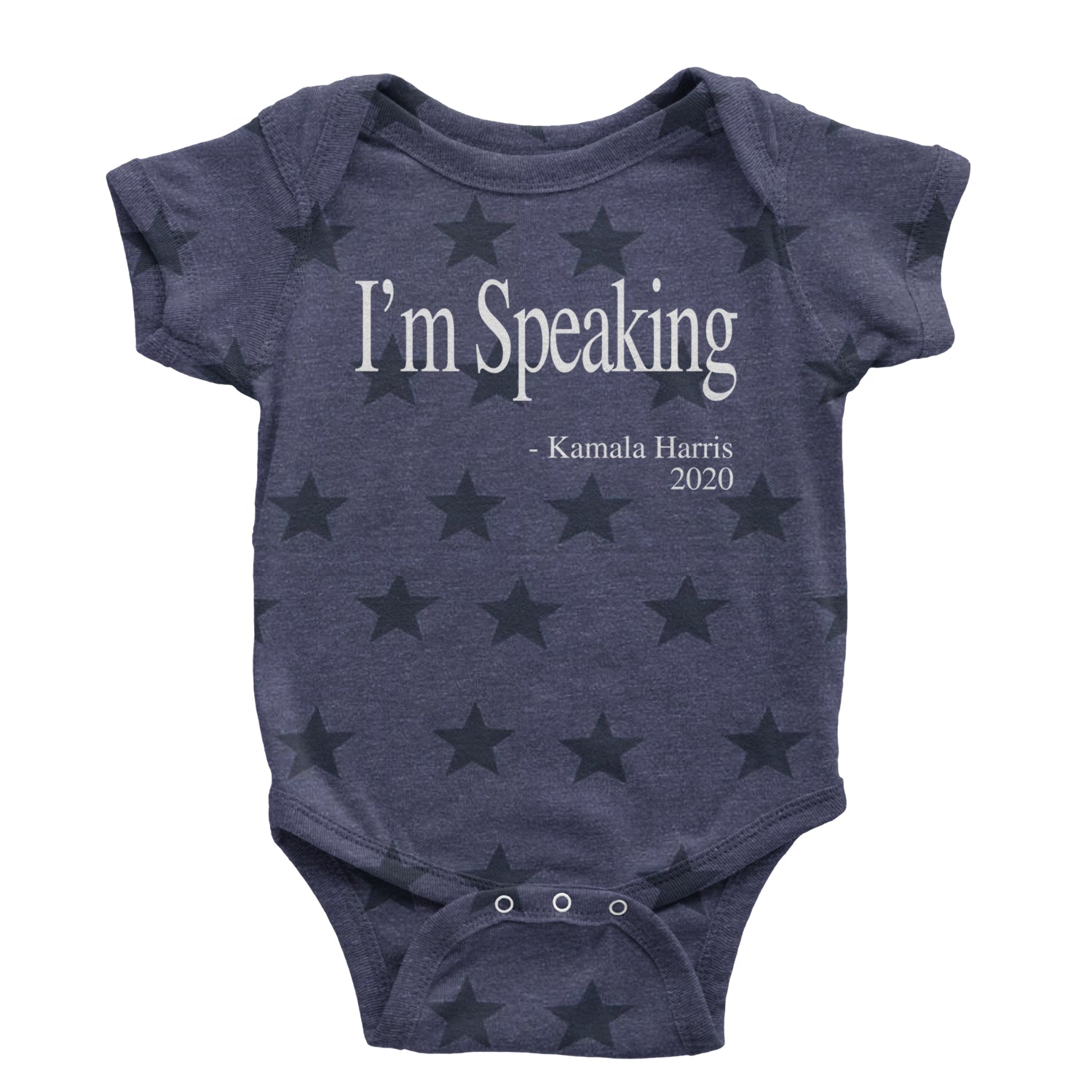 I'm Speaking - Kamala Harris Quote Infant One-Piece Romper Bodysuit and Toddler T-shirt Navy Blue STAR