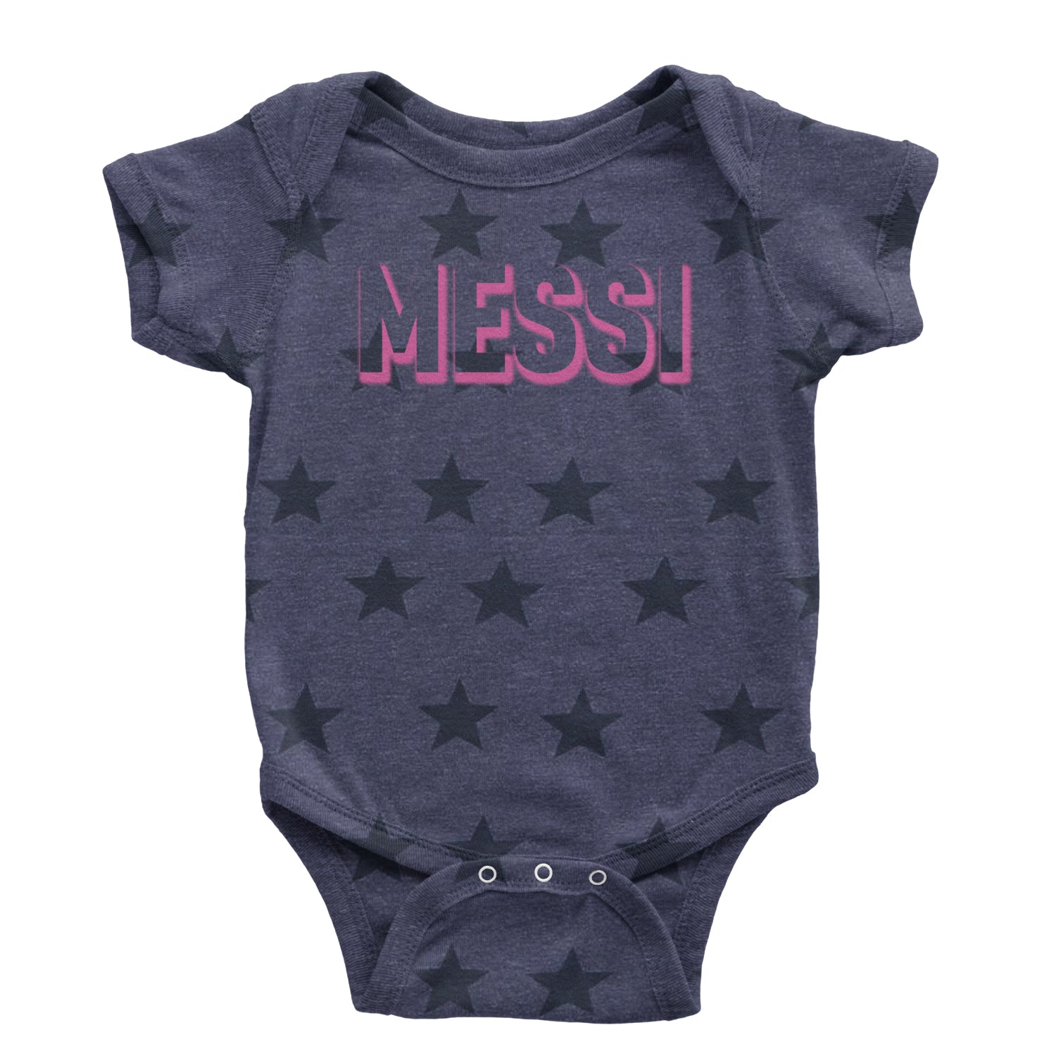 Messi OUTLINE Miami Futbol Infant One-Piece Romper Bodysuit and Toddler T-shirt Navy Blue STAR