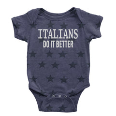 Italians Do It Better 80's Retro Celebration Infant One-Piece Romper Bodysuit and Toddler T-shirt Navy Blue STAR