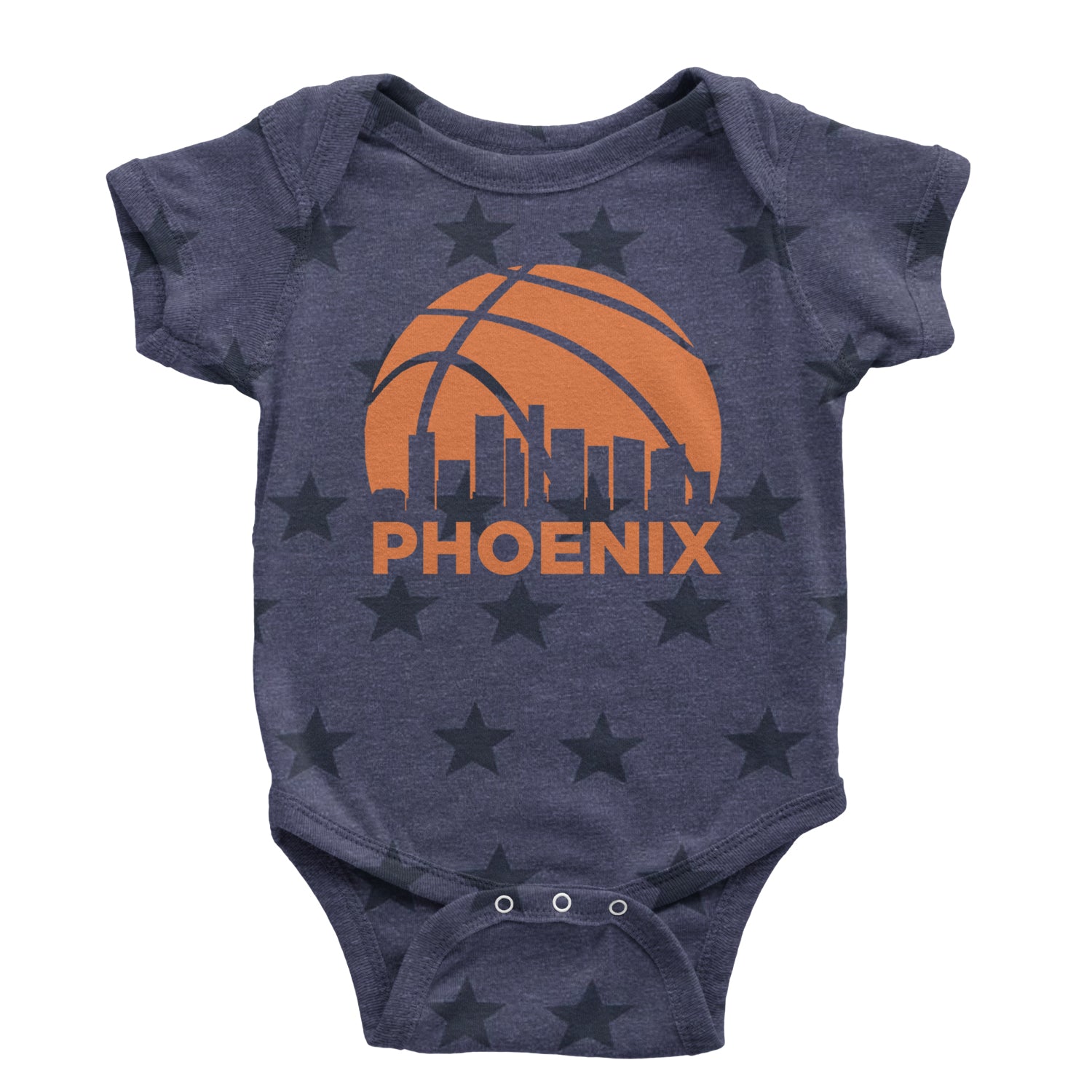 Phoenix Basketball Sunset City Skyline Infant One-Piece Romper Bodysuit and Toddler T-shirt Navy Blue STAR