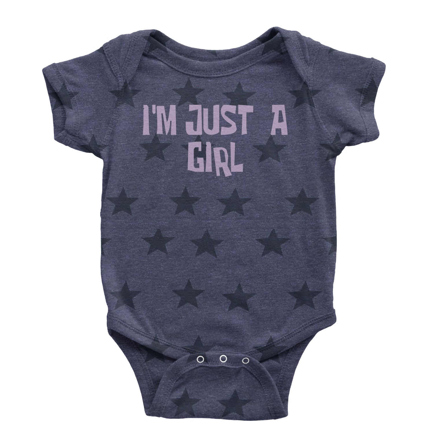 I'm Just A Girl Guts Music Infant One-Piece Romper Bodysuit and Toddler T-shirt Navy Blue STAR