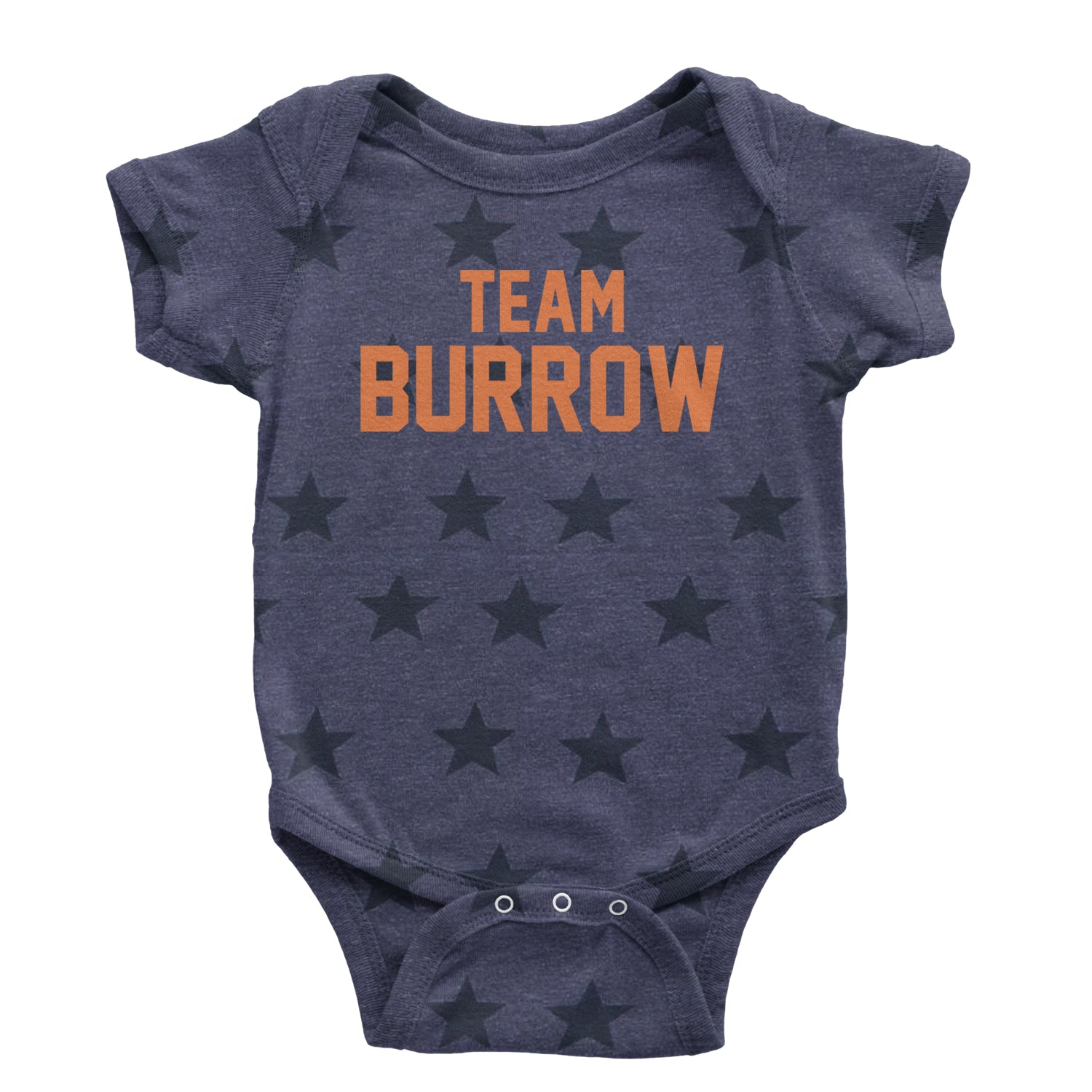 Team Burrow Cincinnati Infant One-Piece Romper Bodysuit and Toddler T-shirt Navy Blue STAR