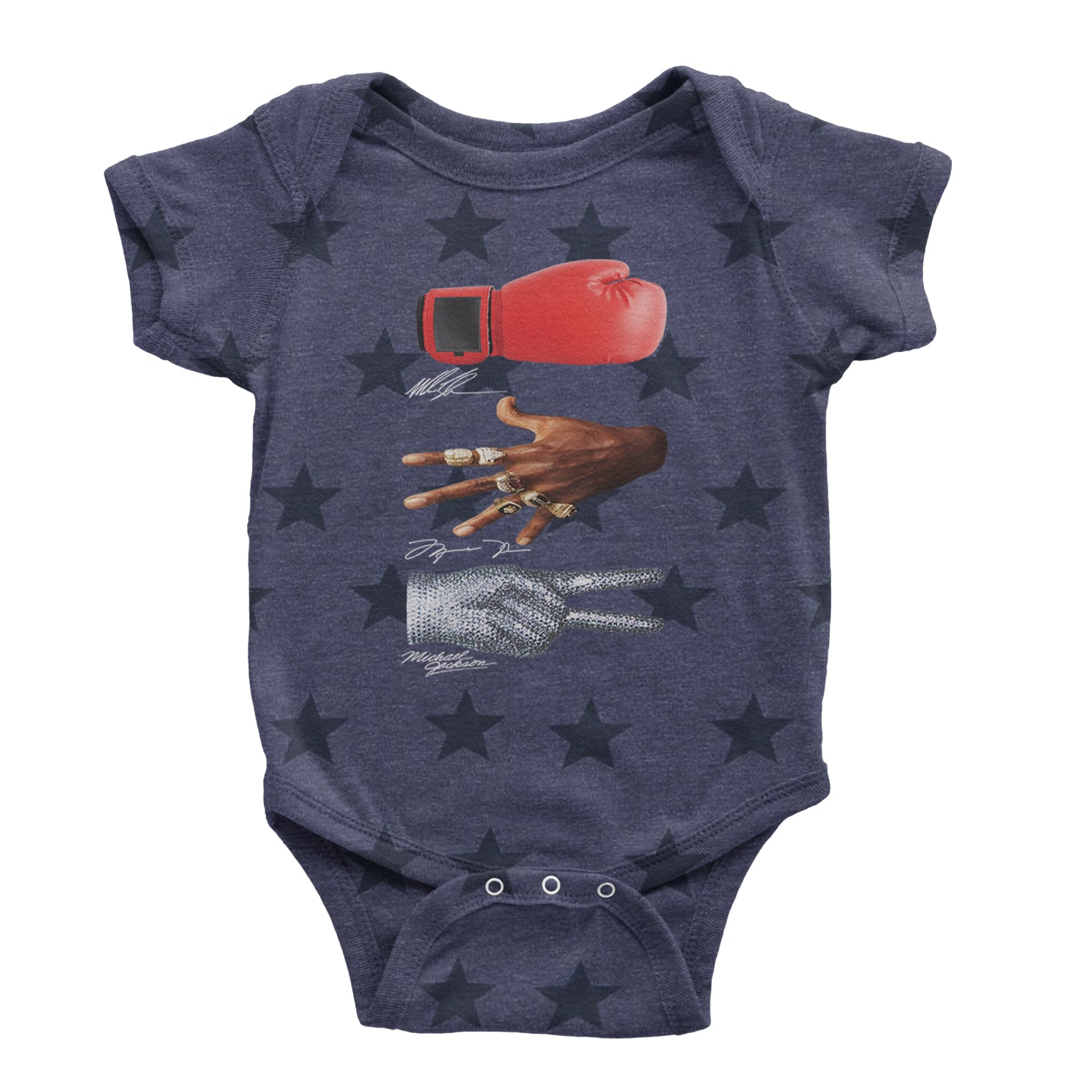 Tyson Jordan Jackson Iconic Michaels Infant One-Piece Romper Bodysuit and Toddler T-shirt Navy Blue STAR