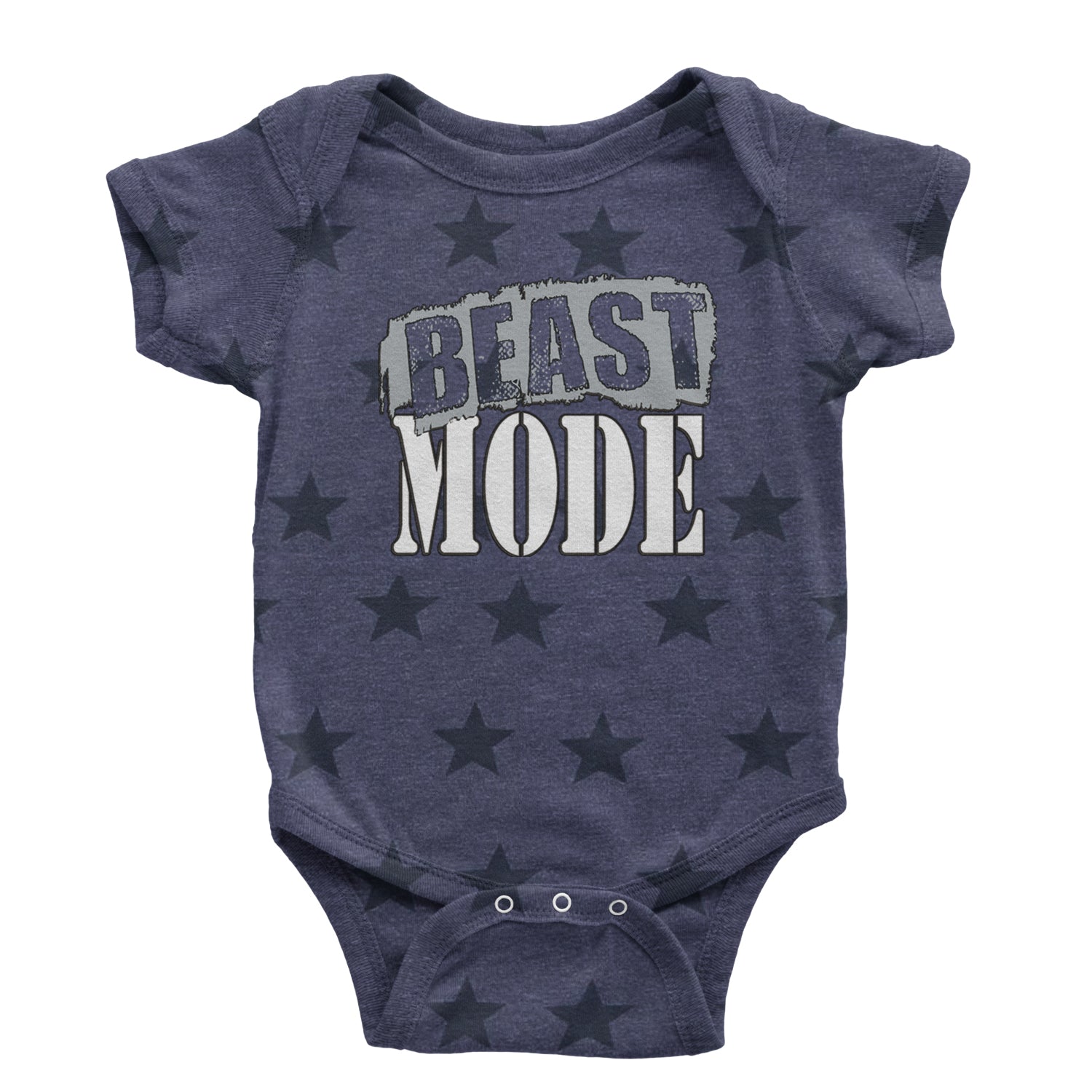 Beast Mode Training Gym Workout Infant One-Piece Romper Bodysuit and Toddler T-shirt Navy Blue STAR