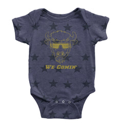 We Coming Coach Prime Colorado Infant One-Piece Romper Bodysuit and Toddler T-shirt Navy Blue STAR