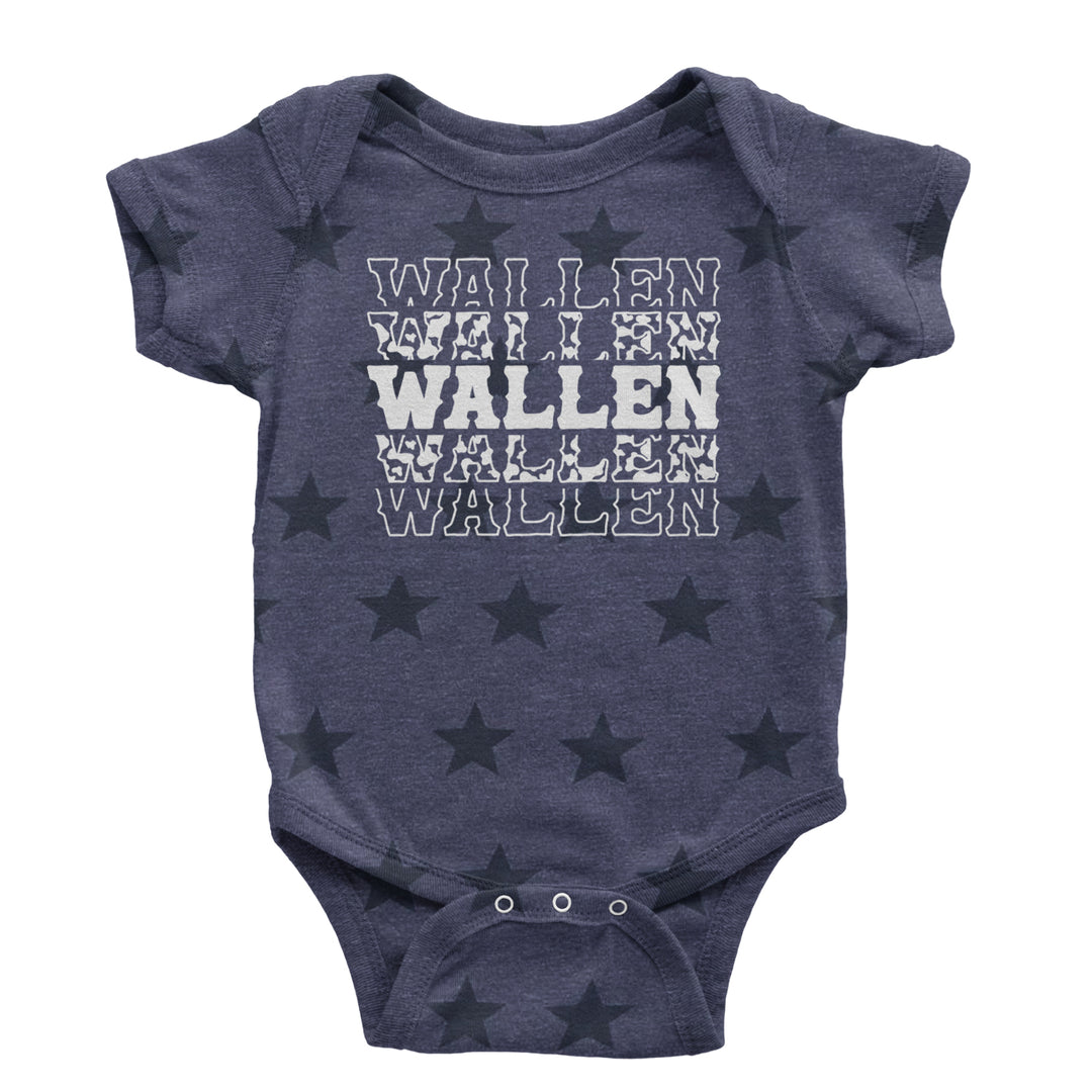 Wallen Country Music Western Infant One-Piece Romper Bodysuit and Toddler T-shirt Navy Blue STAR