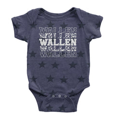 Wallen Country Music Western Infant One-Piece Romper Bodysuit and Toddler T-shirt Navy Blue STAR