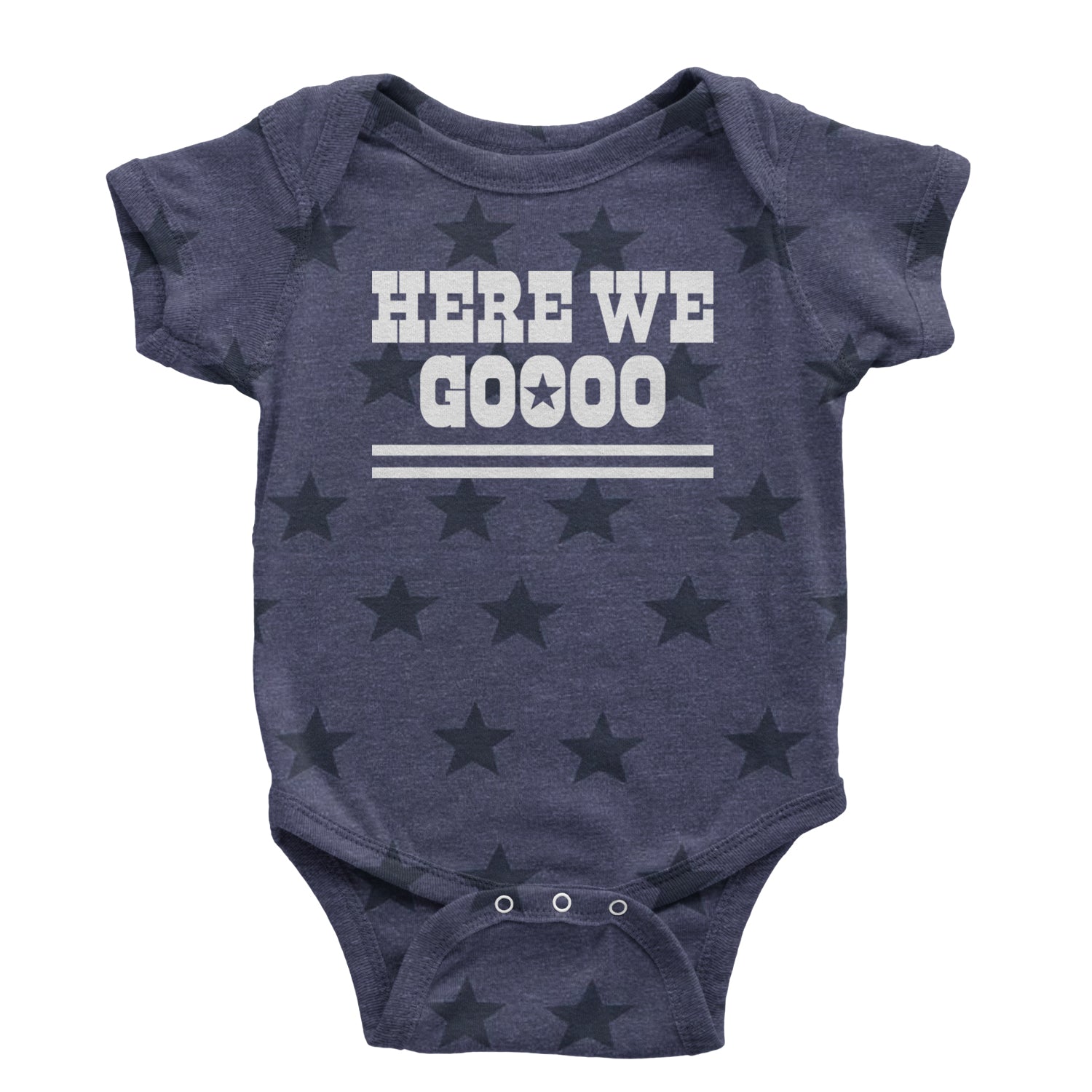 Here We Go Dem Boys Dallas Football Infant One-Piece Romper Bodysuit and Toddler T-shirt Navy Blue STAR