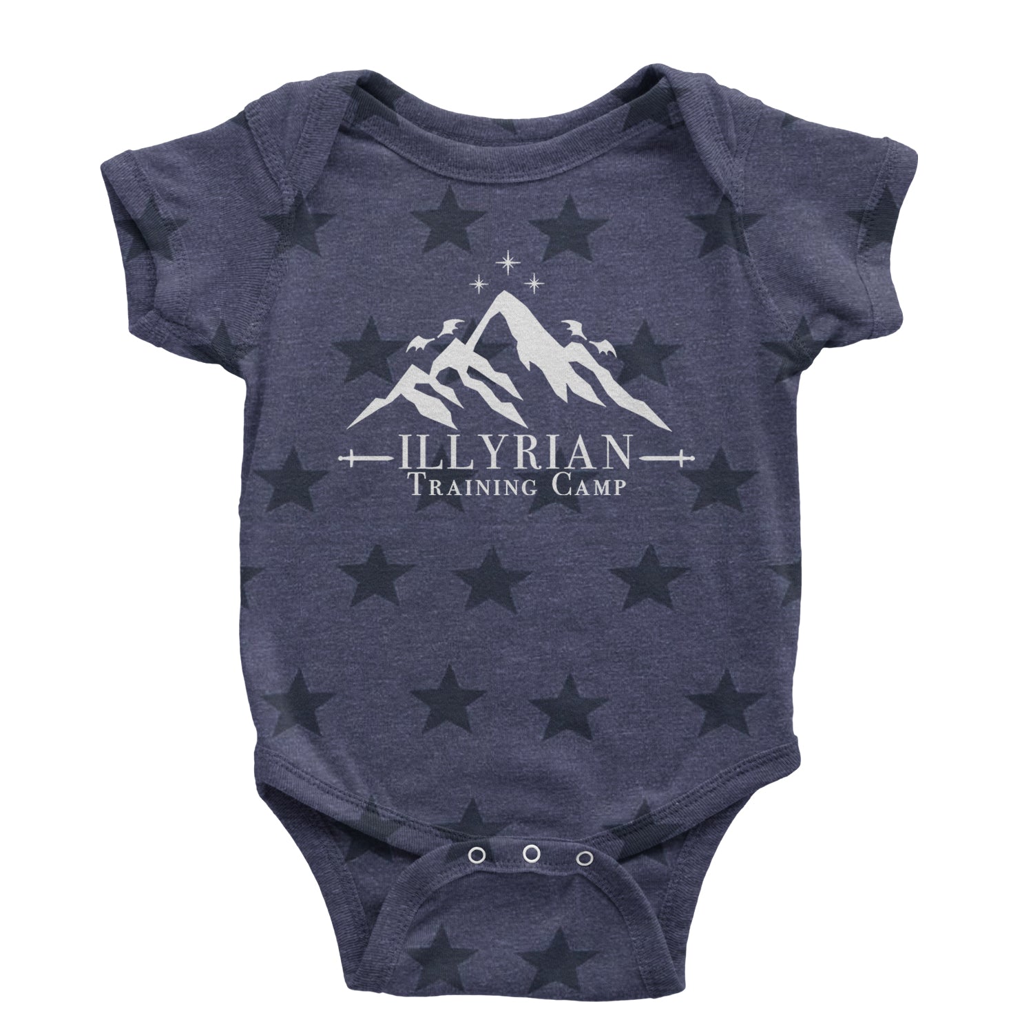 Illyrian Training Camp Night Court Infant One-Piece Romper Bodysuit and Toddler T-shirt Navy Blue STAR