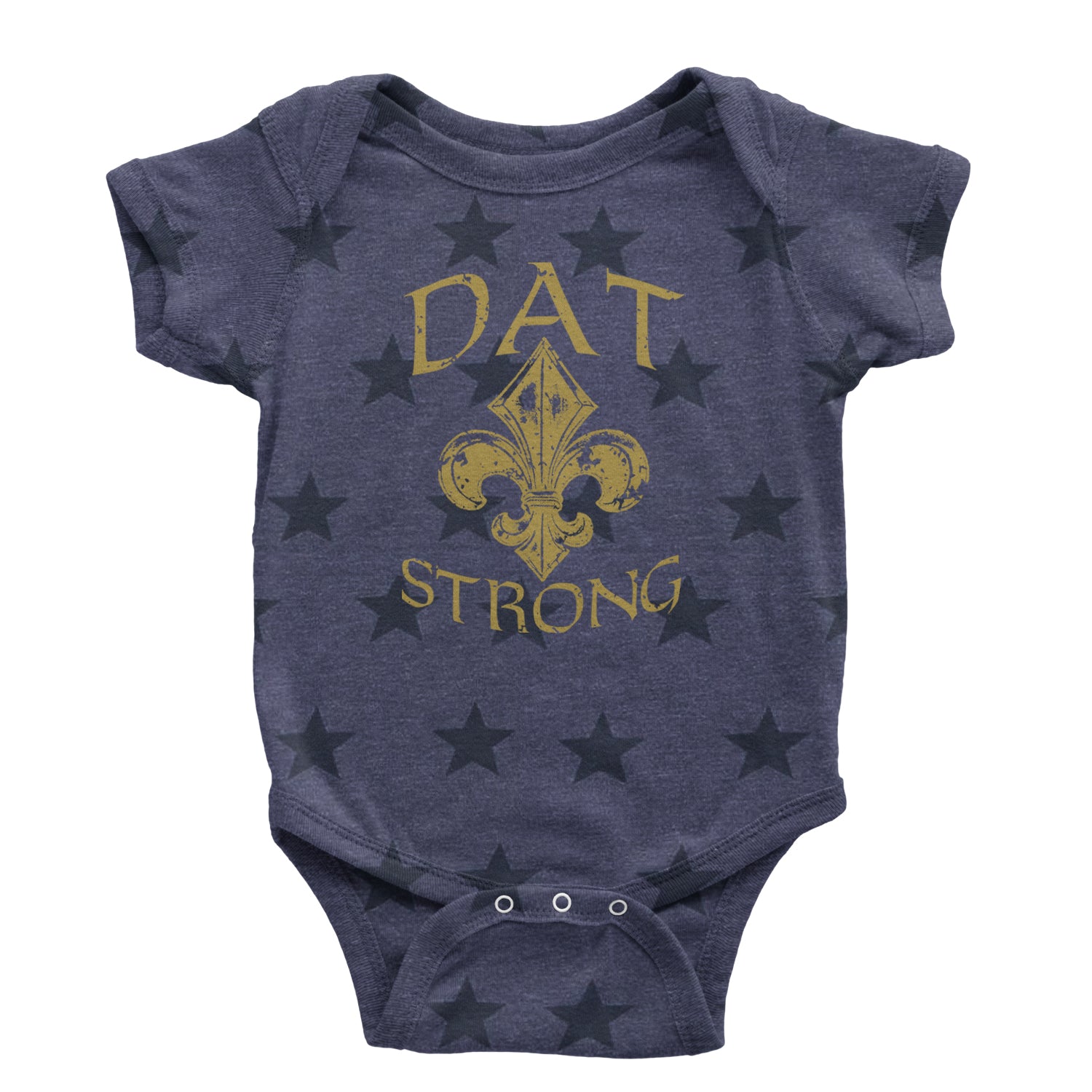 Dat Strong New Orleans   Infant One-Piece Romper Bodysuit and Toddler T-shirt Navy Blue STAR