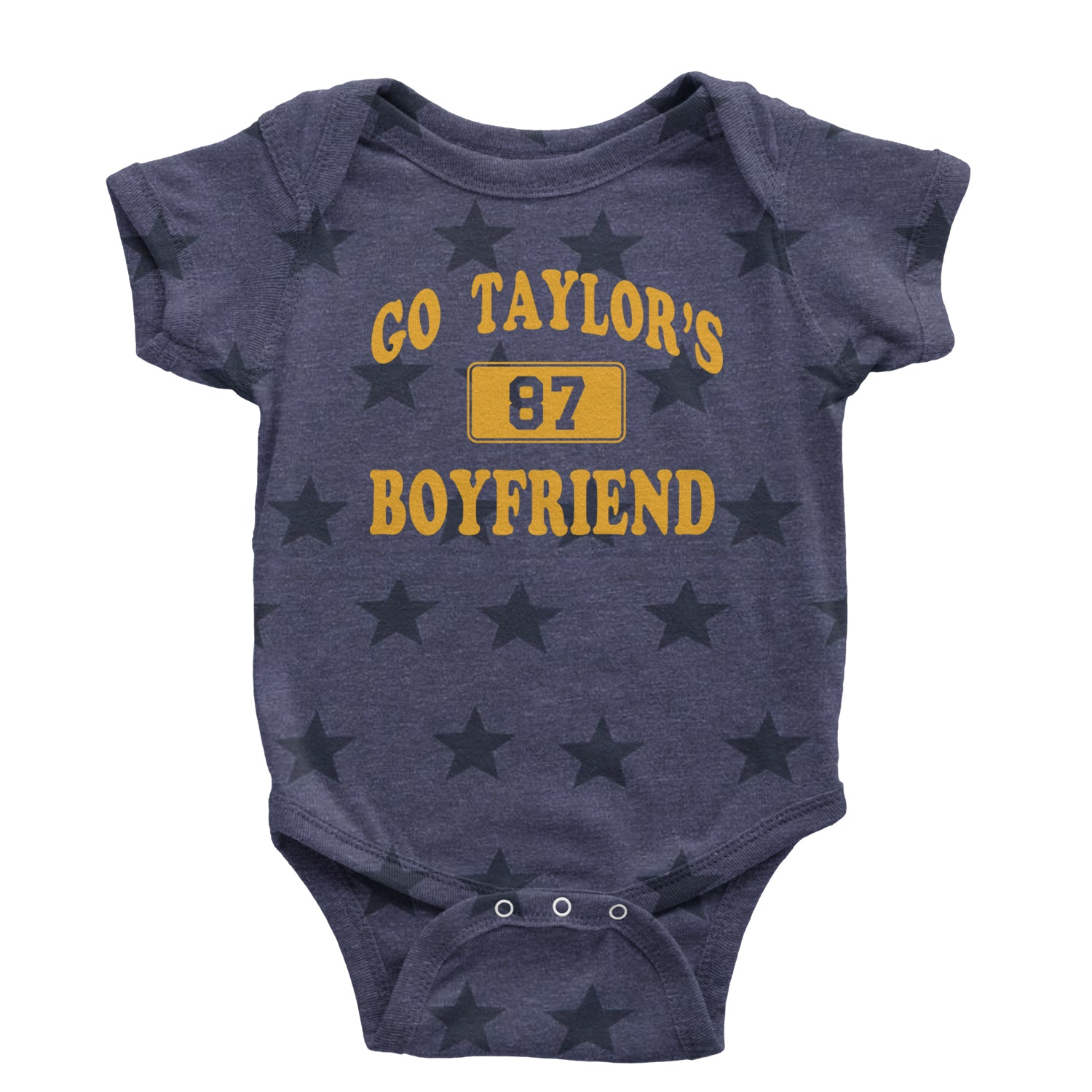 Go Taylor's Boyfriend Kansas City Infant One-Piece Romper Bodysuit and Toddler T-shirt Navy Blue STAR