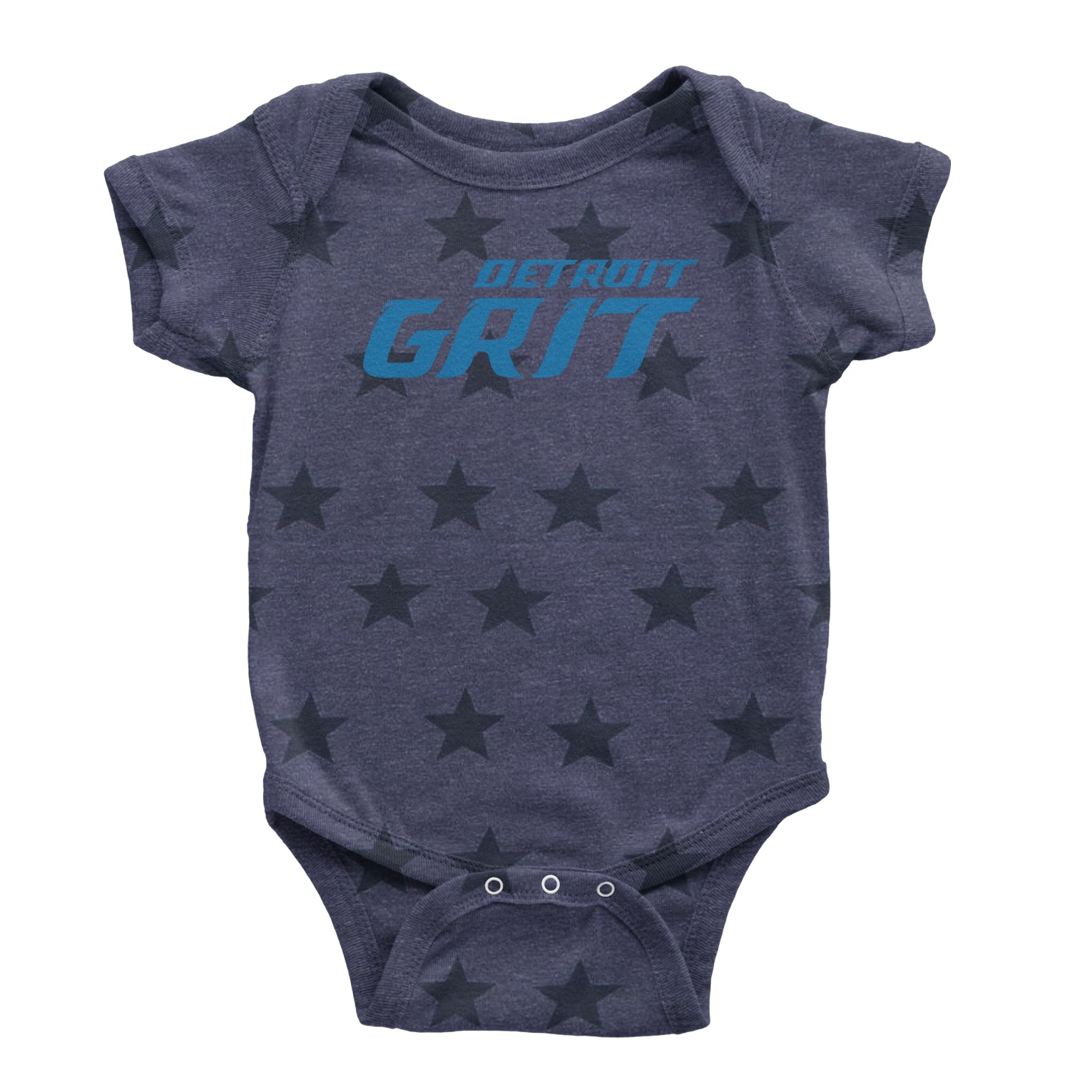 Grit Detroit Football Hard Knocks Infant One-Piece Romper Bodysuit and Toddler T-shirt Navy Blue STAR