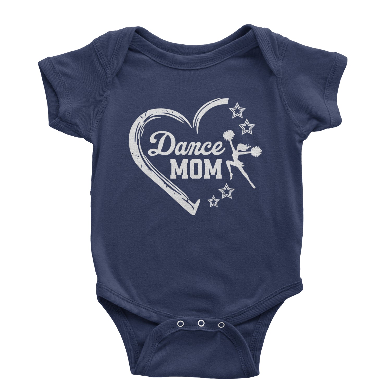 Heart Dance Mom Love Infant One-Piece Romper Bodysuit and Toddler T-shirt Navy Blue