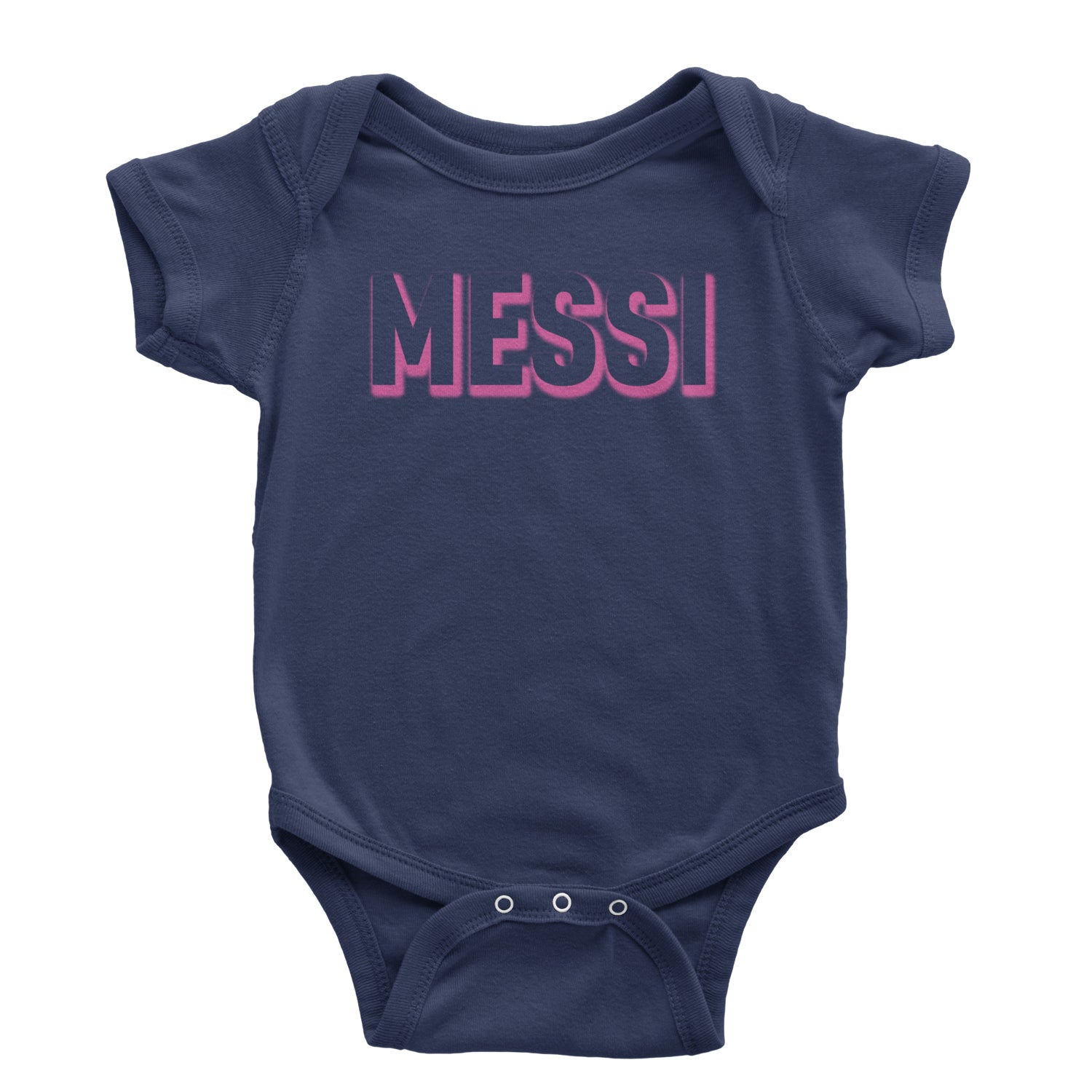 Messi OUTLINE Miami Futbol Infant One-Piece Romper Bodysuit and Toddler T-shirt Navy Blue