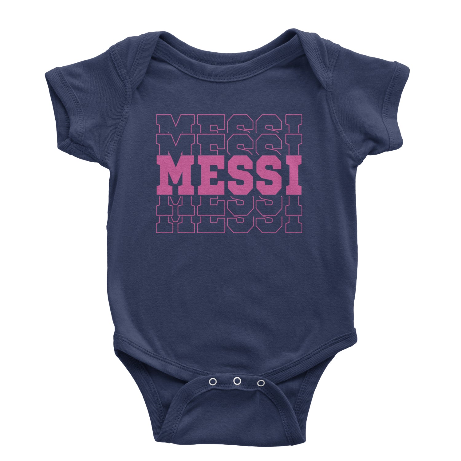 Messi Miami Futbol Infant One-Piece Romper Bodysuit and Toddler T-shirt Navy Blue