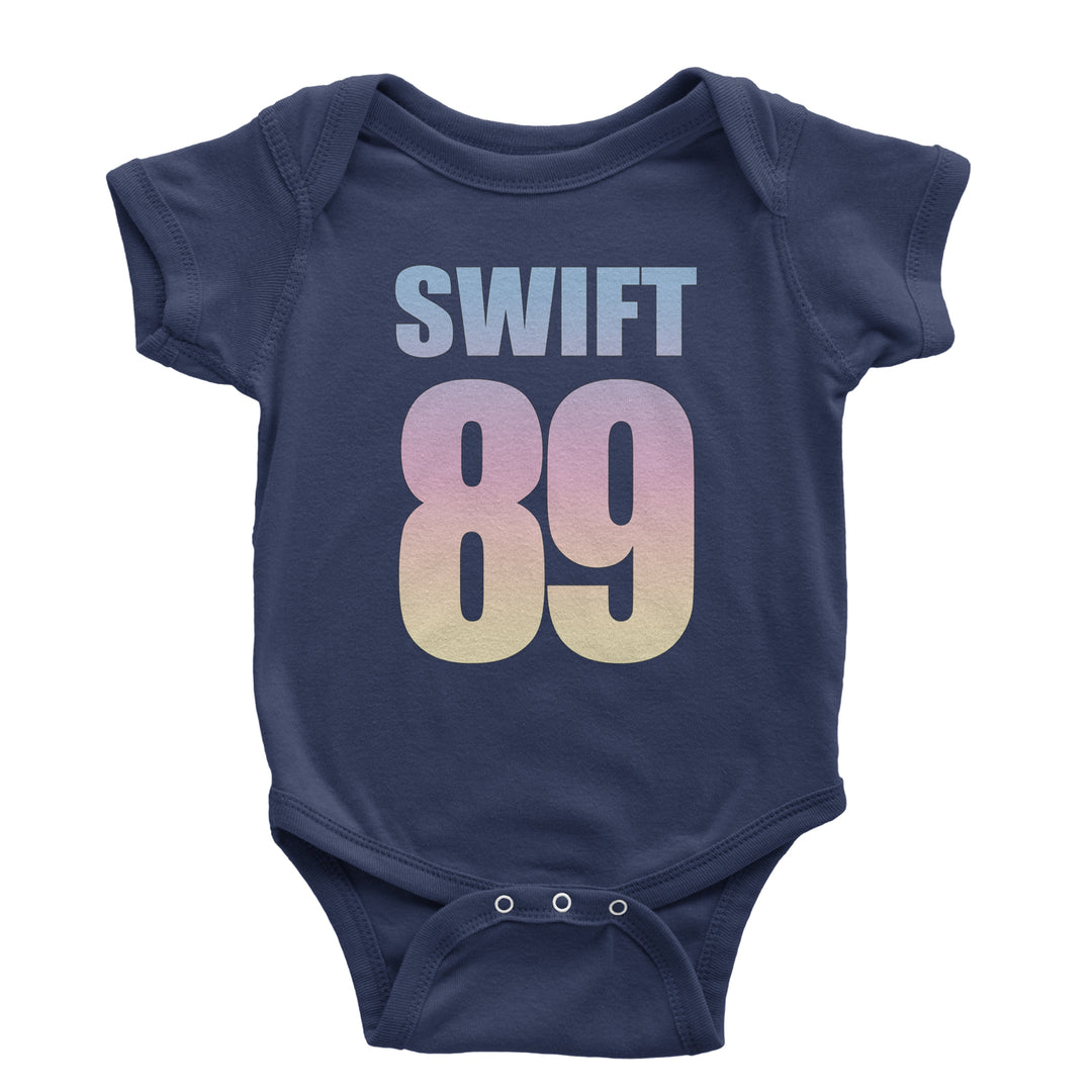 Lover Era Swift 89 Birth Year Music Fan TTPD Infant One-Piece Romper Bodysuit and Toddler T-shirt Navy Blue