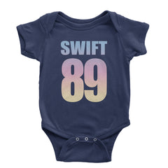Lover Era Swift 89 Birth Year Music Fan TTPD Infant One-Piece Romper Bodysuit and Toddler T-shirt Navy Blue