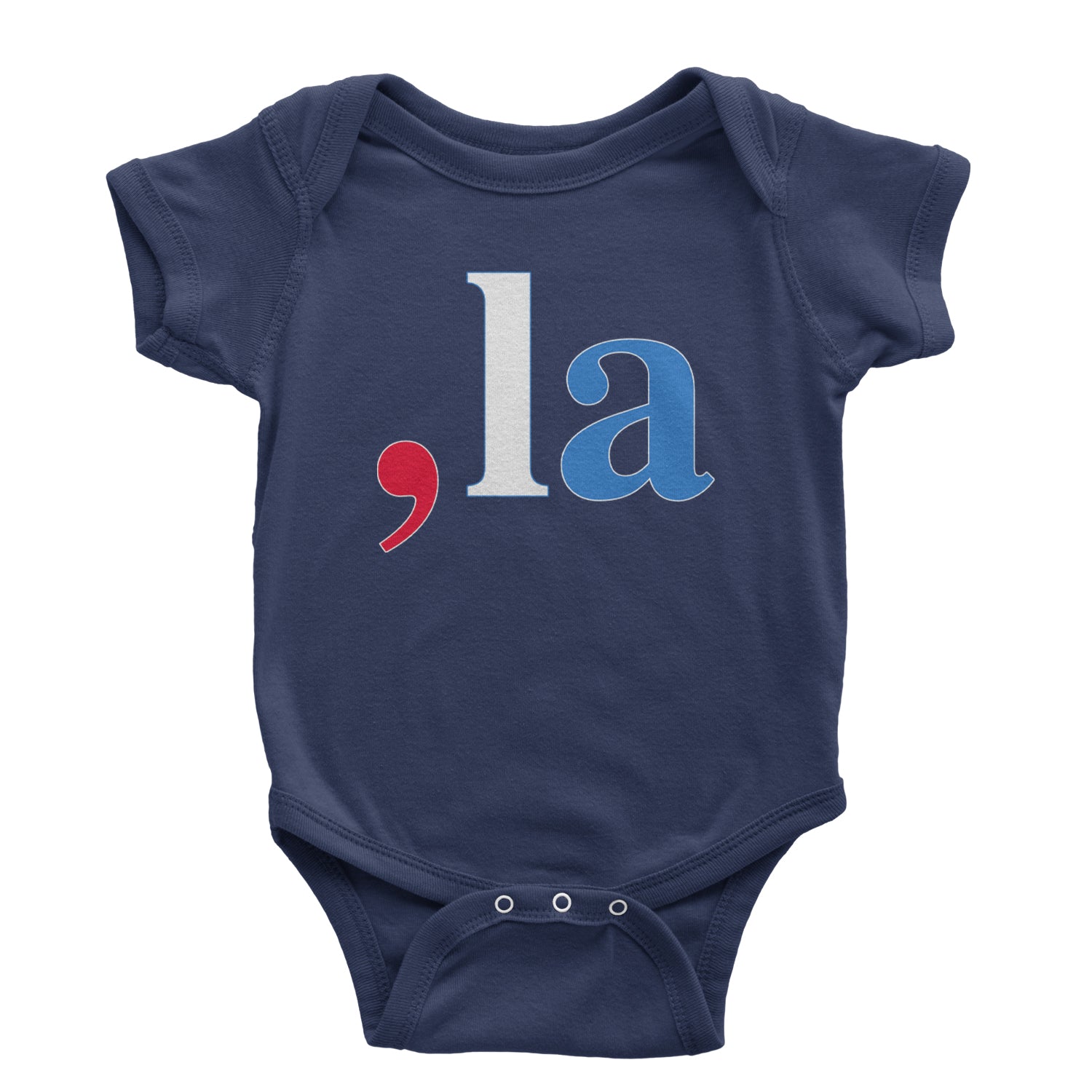 Comma-La - Support Kamala Harris For President 2024 Infant One-Piece Romper Bodysuit and Toddler T-shirt Navy Blue