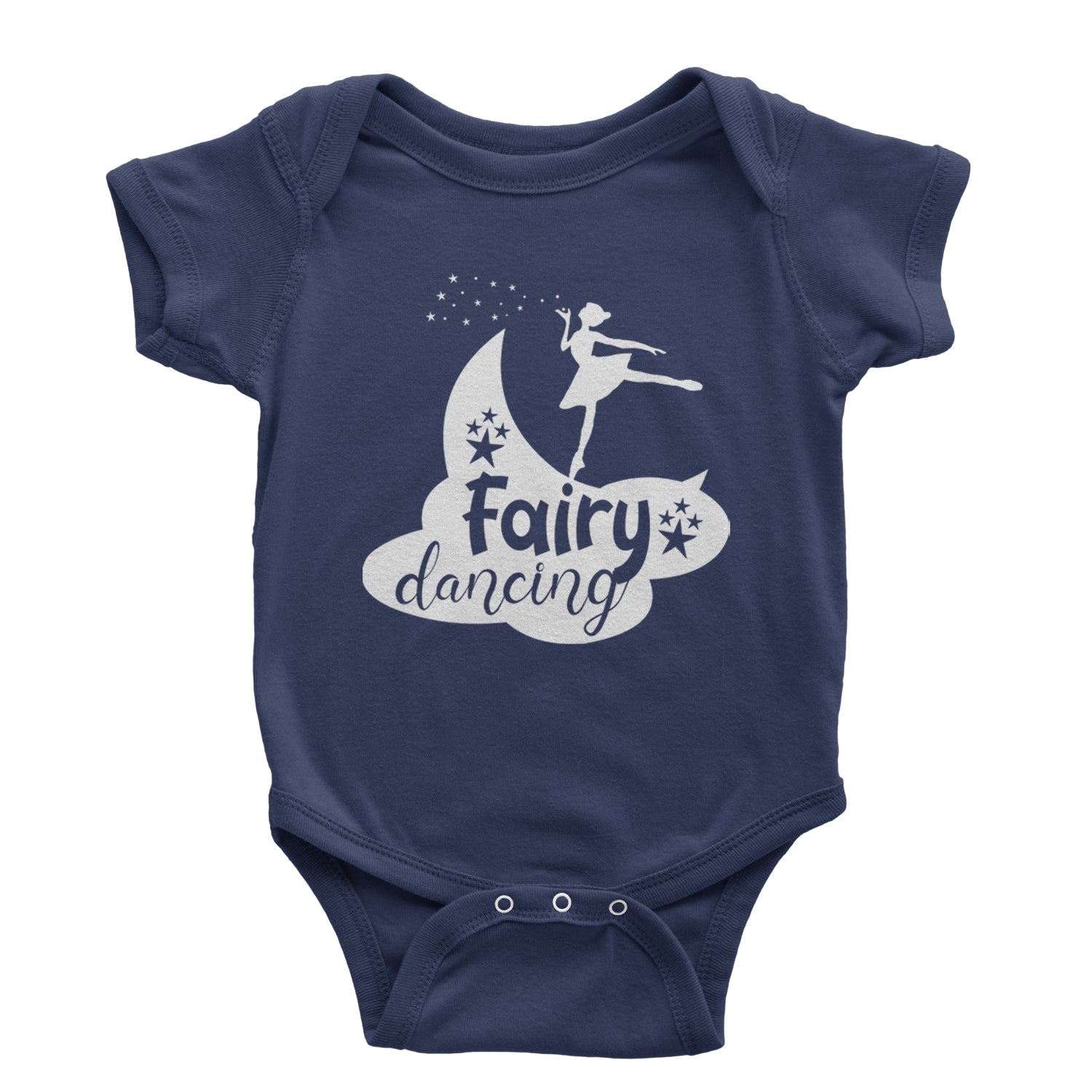 Fairy Dancing Infant One-Piece Romper Bodysuit and Toddler T-shirt Navy Blue