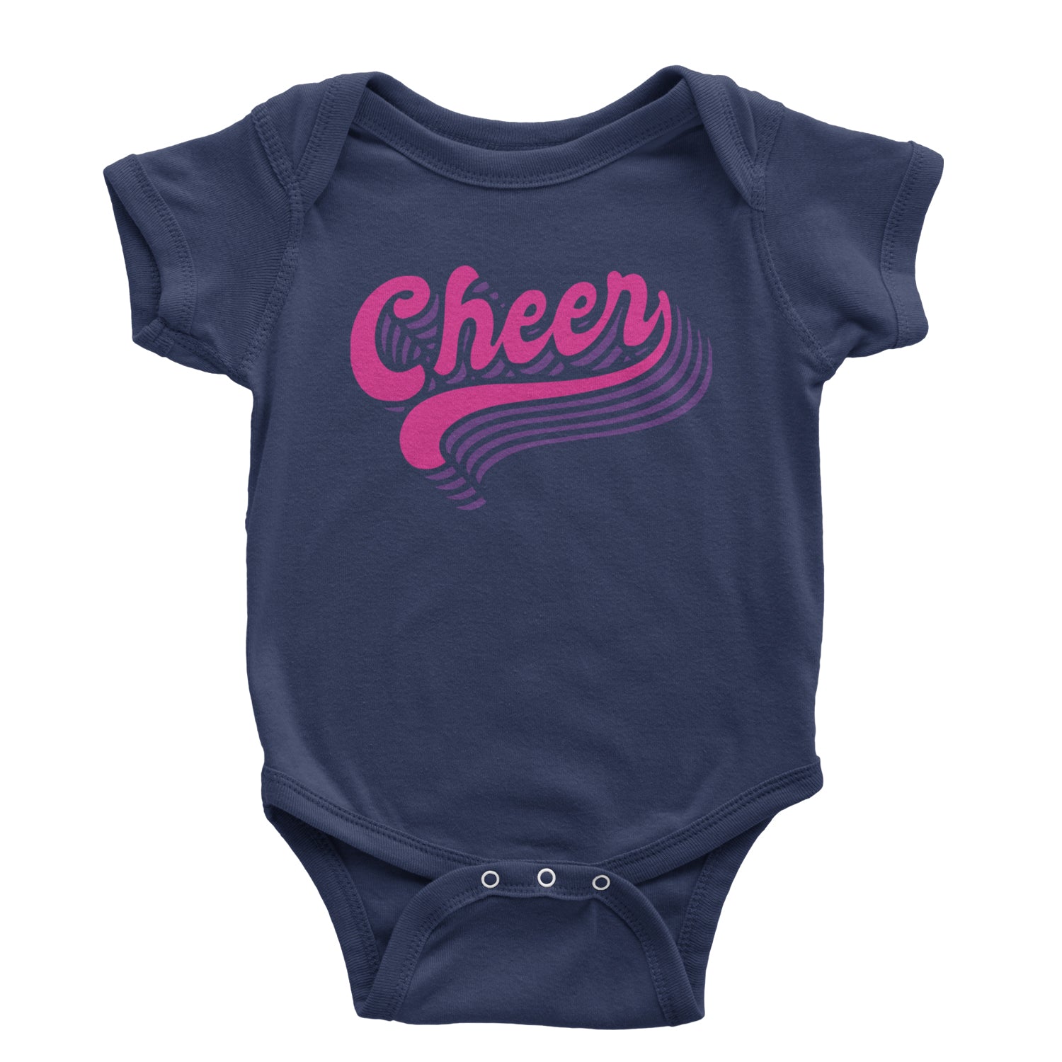 Cheer Pride Infant One-Piece Romper Bodysuit and Toddler T-shirt Navy Blue