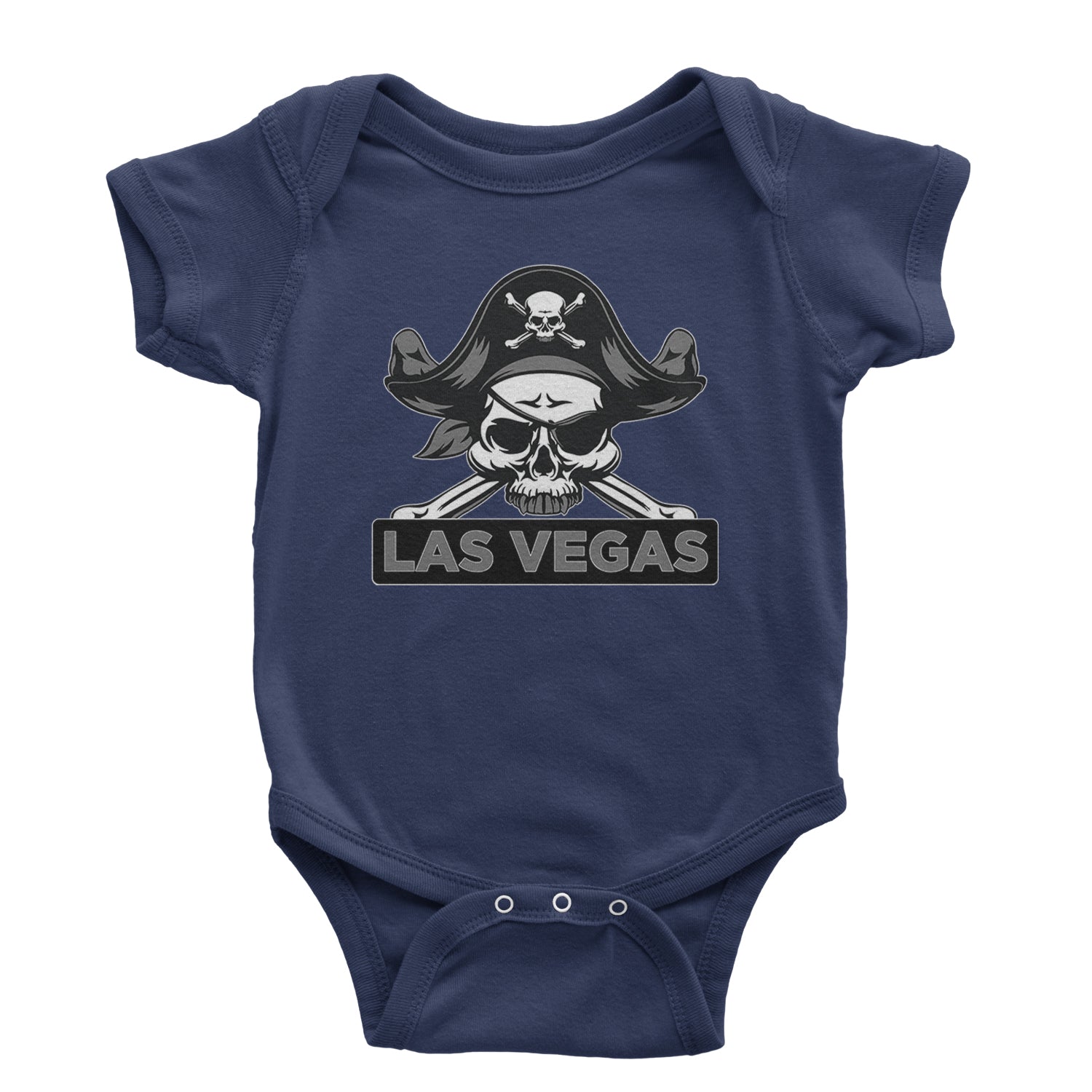 Raider Skull Straight Outta Las Vegas Infant One-Piece Romper Bodysuit and Toddler T-shirt Navy Blue