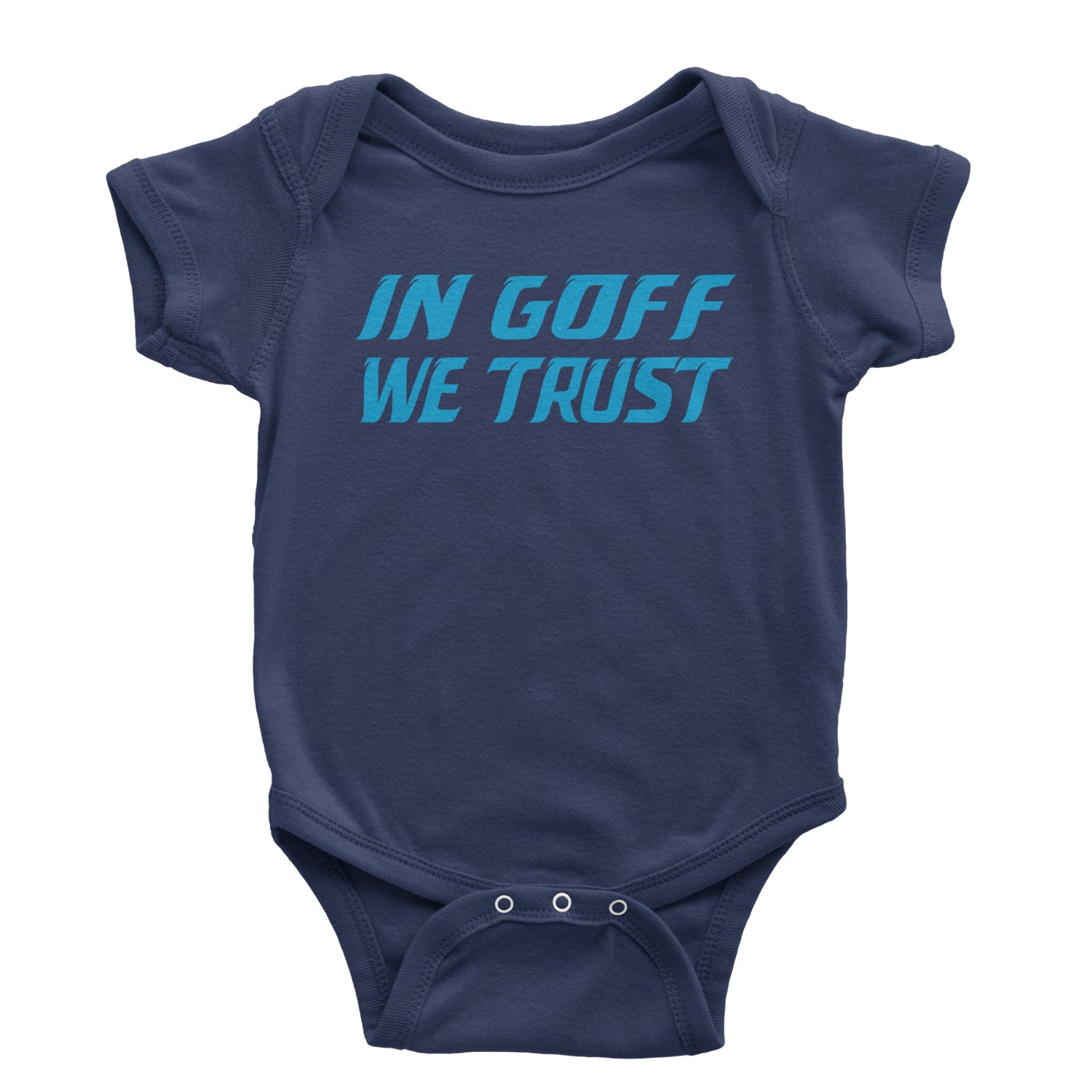 In Goff We Trust Detroit Infant One-Piece Romper Bodysuit and Toddler T-shirt Navy Blue