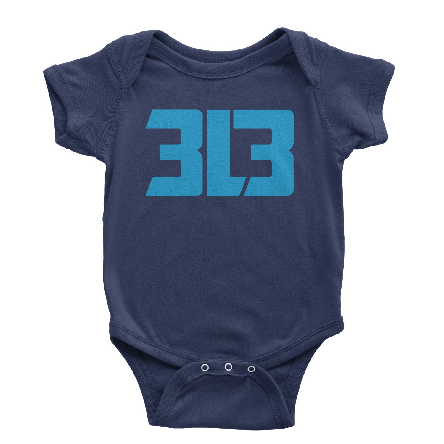 3L3 From The 313 Detroit Football Infant One-Piece Romper Bodysuit and Toddler T-shirt Navy Blue