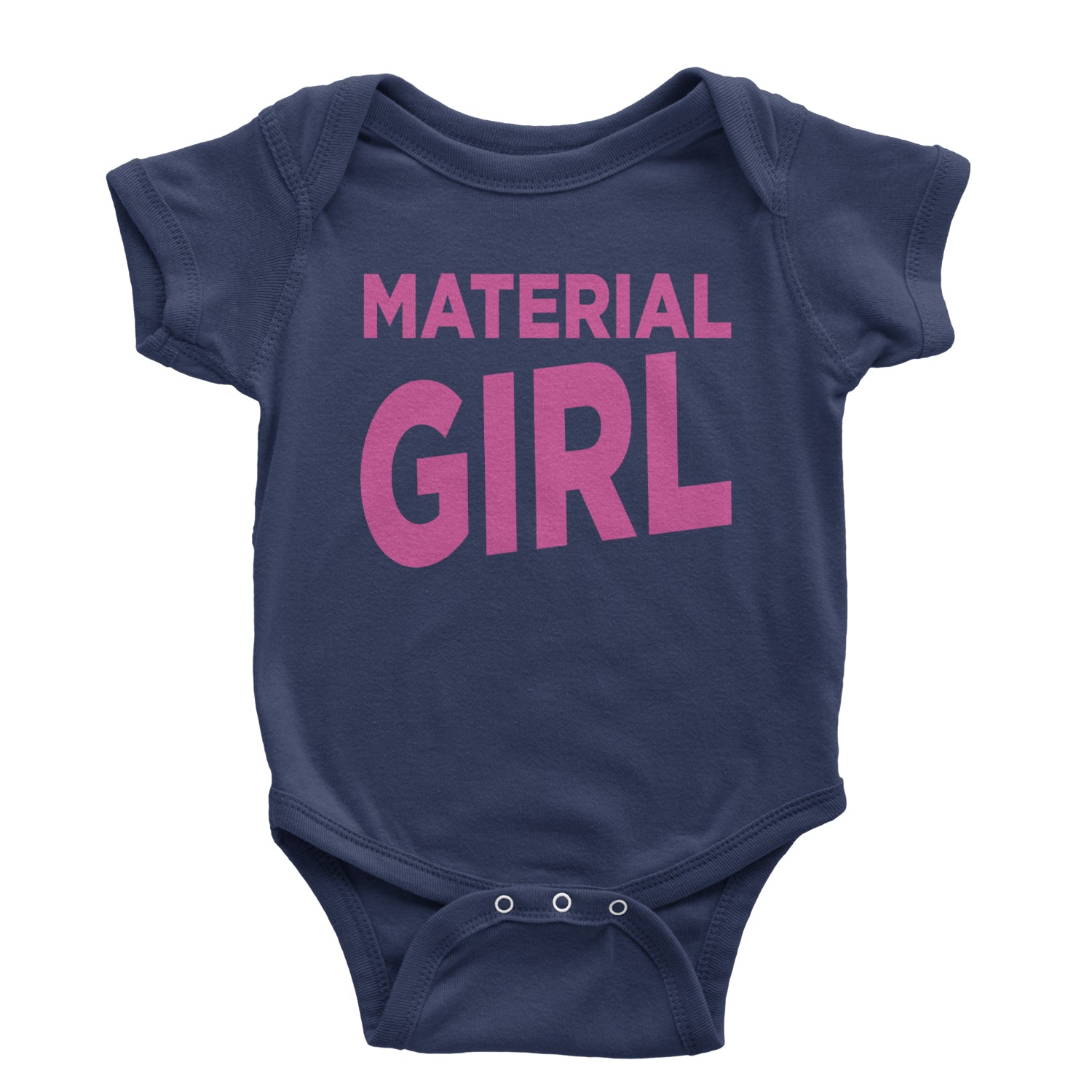 Material Girl 80's Retro Celebration Infant One-Piece Romper Bodysuit and Toddler T-shirt Navy Blue