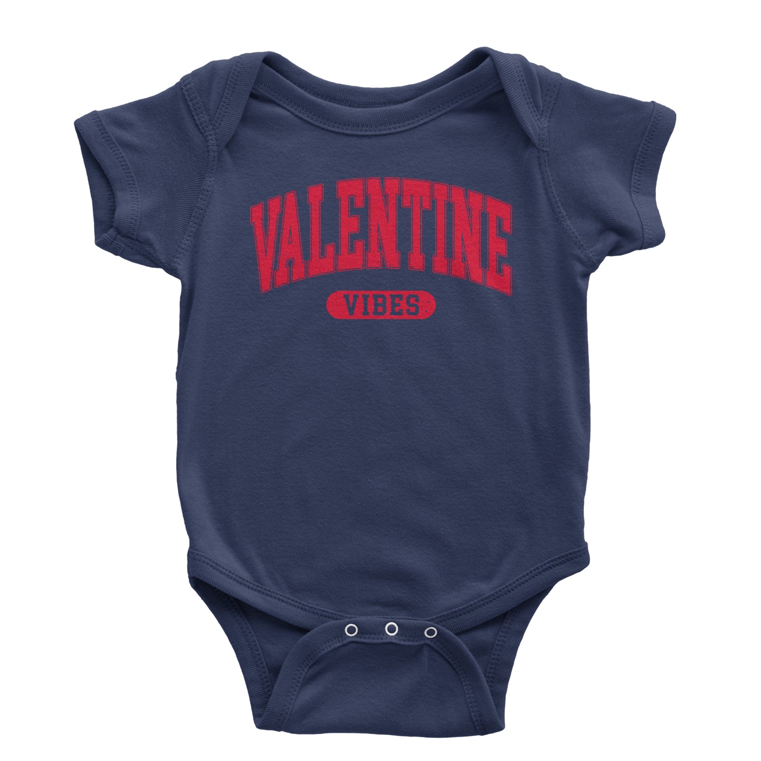 Valentines Vibes Infant One-Piece Romper Bodysuit and Toddler T-shirt Navy Blue