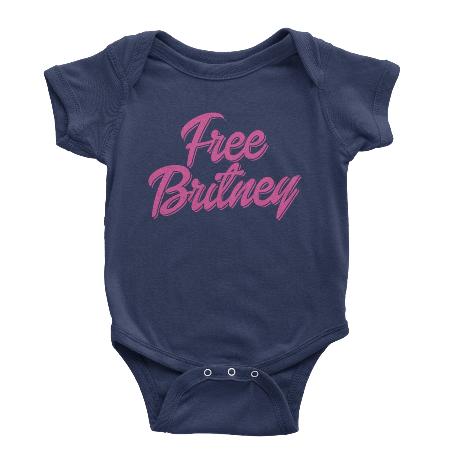 Pink Free Britney Infant One-Piece Romper Bodysuit and Toddler T-shirt Navy Blue