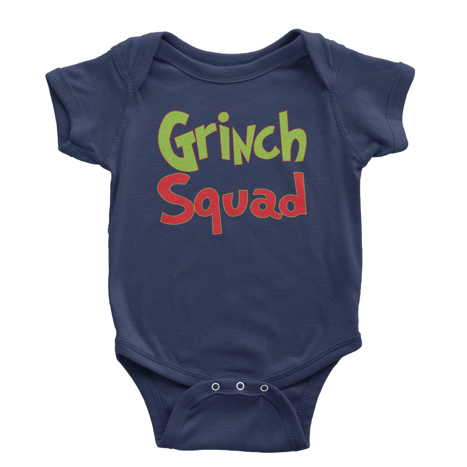 Gr-nch Squad Jolly Grinchmas Merry Christmas Infant One-Piece Romper Bodysuit and Toddler T-shirt Navy Blue