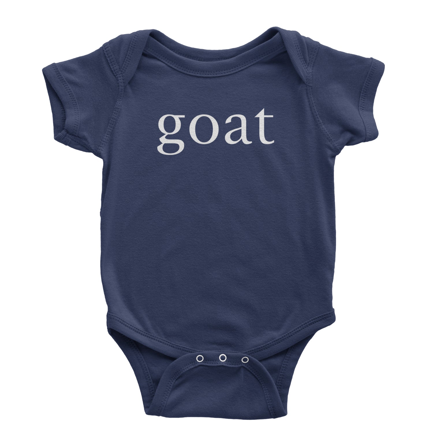 GOAT - Greatest Of All Time  Infant One-Piece Romper Bodysuit and Toddler T-shirt Navy Blue