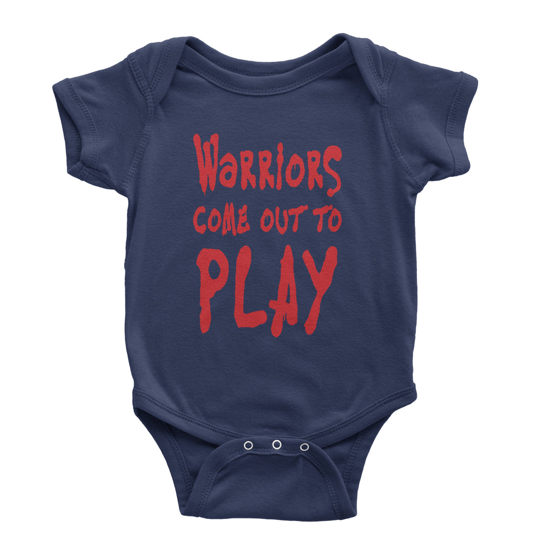 Warriors Come Out To Play  Infant One-Piece Romper Bodysuit and Toddler T-shirt Navy Blue