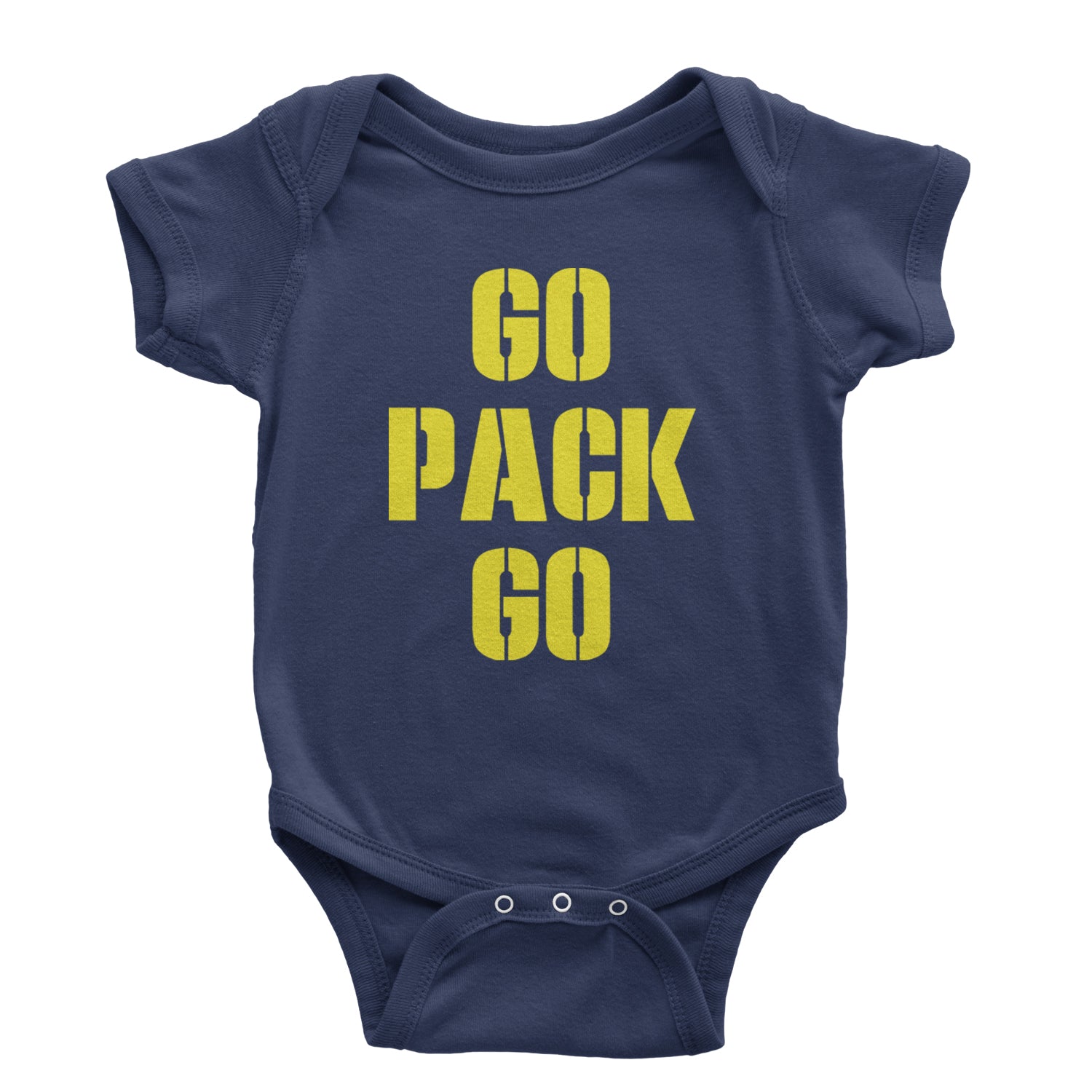 Go Pack Go Green Bay Infant One-Piece Romper Bodysuit and Toddler T-shirt Navy Blue