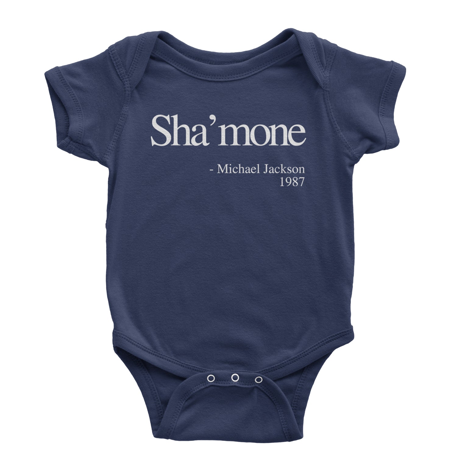 Sha'mone Quote King Of Pop Infant One-Piece Romper Bodysuit and Toddler T-shirt Navy Blue