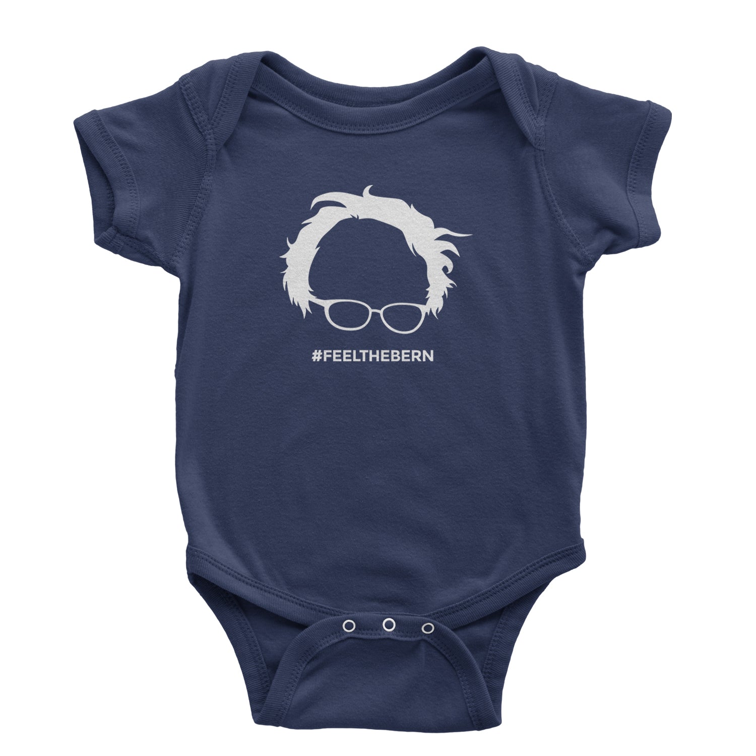 Feel The Bern - Bernie Sanders For President 2024 Infant One-Piece Romper Bodysuit and Toddler T-shirt Navy Blue