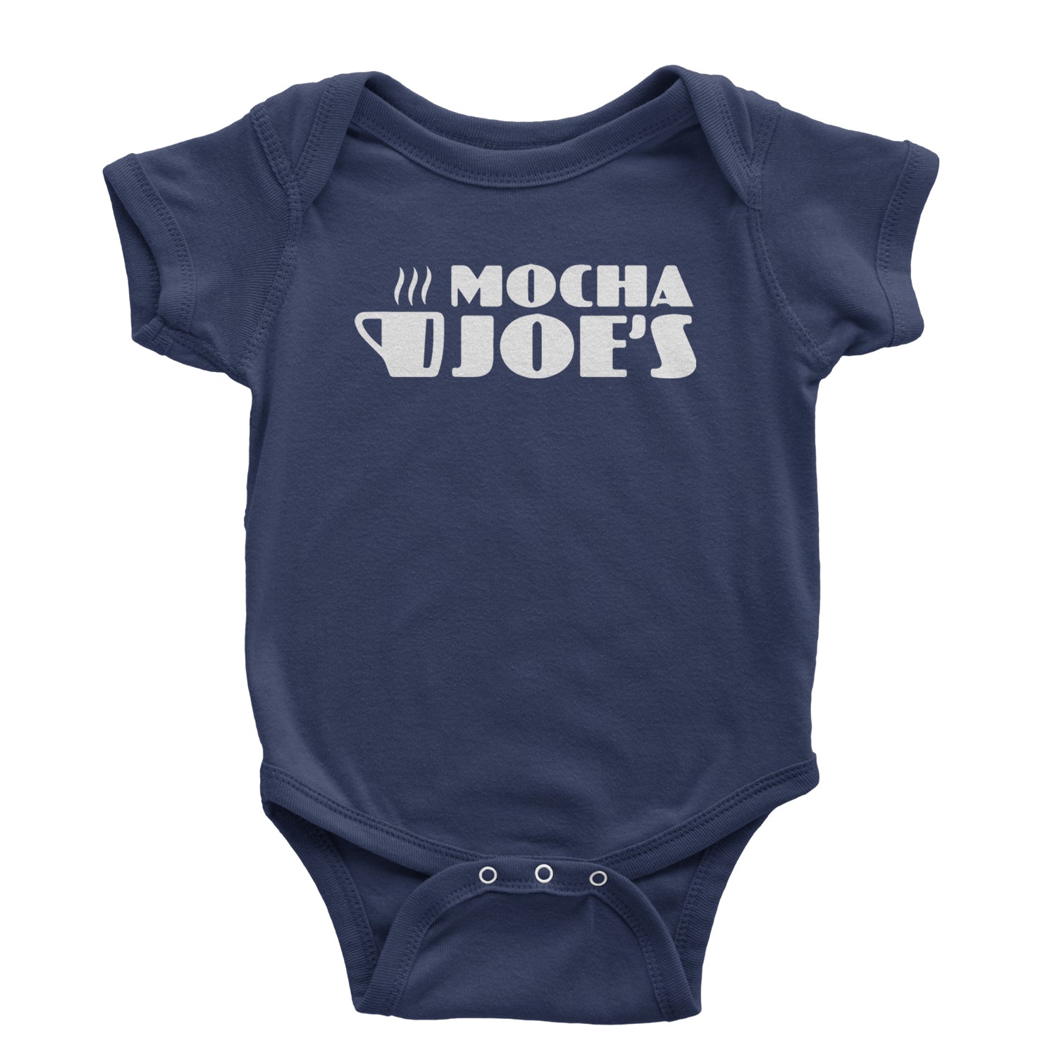 Mocha Joe's Enthusiastic Coffee Infant One-Piece Romper Bodysuit and Toddler T-shirt Navy Blue